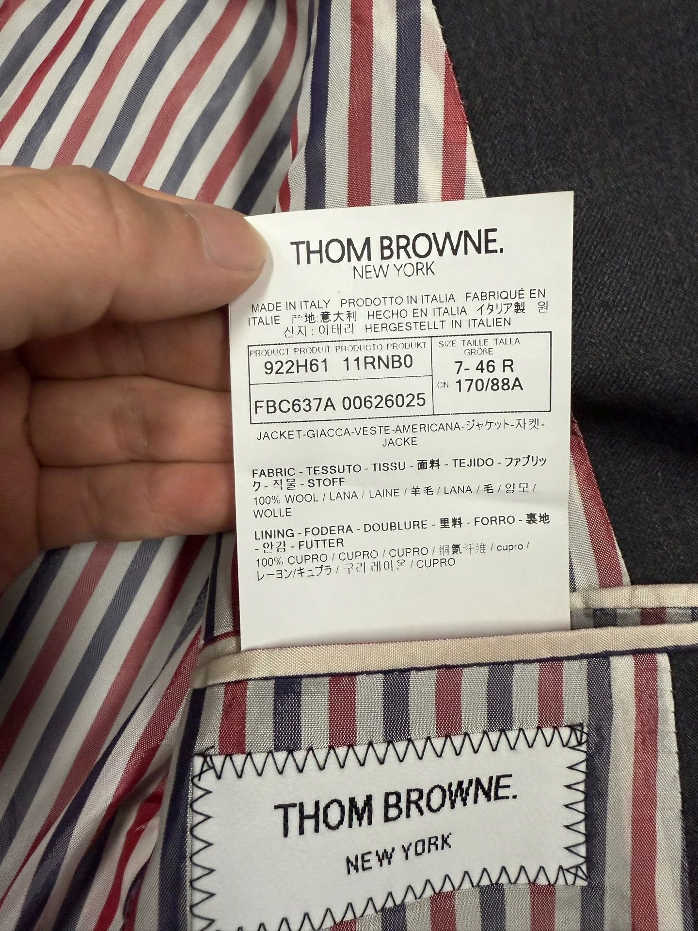 Thom Browne Thom Browne Women's Classic Short Charcoal Wool Blazer Size L / US 10 / IT 46 - 5 Thumbnail
