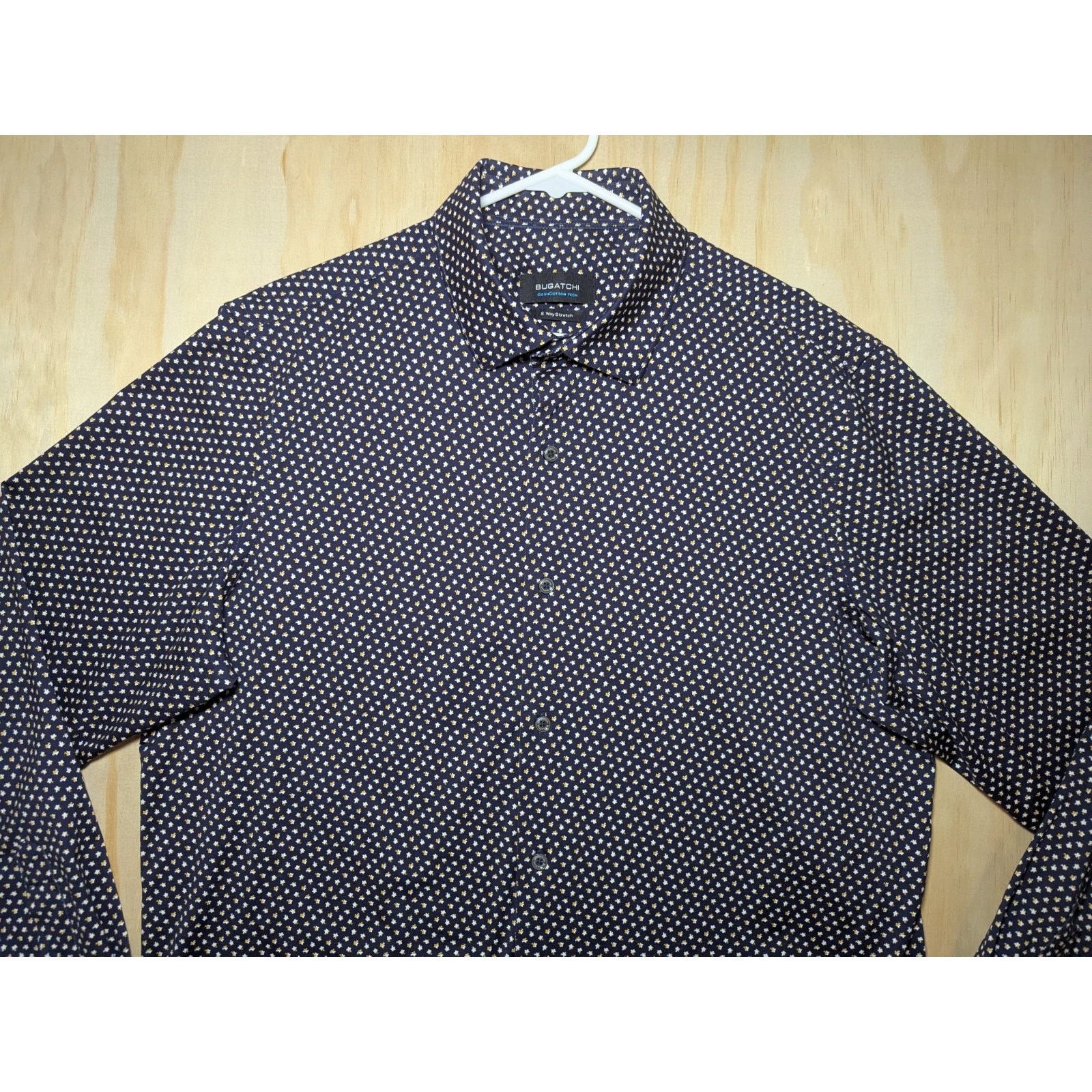 BUGATCHI Bugatchi Men's Large Stretch Button Up Shirt Floral Size US L / EU 52-54 / 3 - 3 Thumbnail