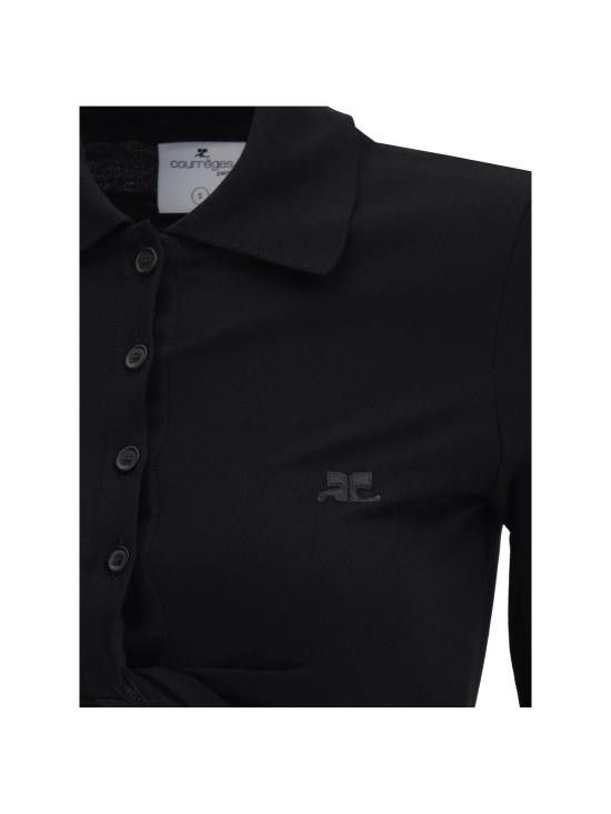 Courreges COURREGES Women Polo Shirts 225JPO048JS0193 9999 BLACK Size M / US 6-8 / IT 42-44 - 1 Thumbnail