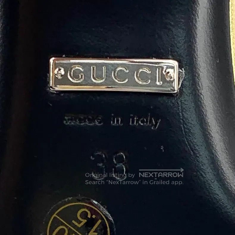 Gucci Gucci Golden horse buckle thin-heeled high-heeled slippers Size US 7.5 / IT 37.5 - 6 Thumbnail