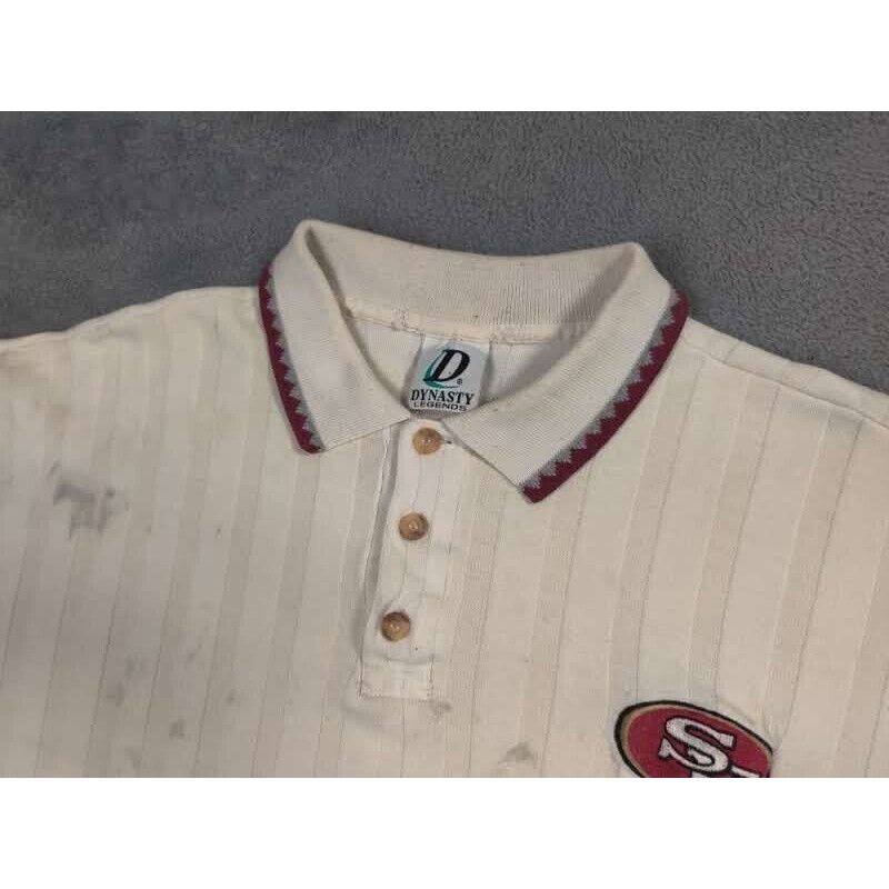 NFL San Francisco 49ers Shirt Adult Mens XL White Red Embroider Size US XL / EU 56 / 4 - 16 Thumbnail