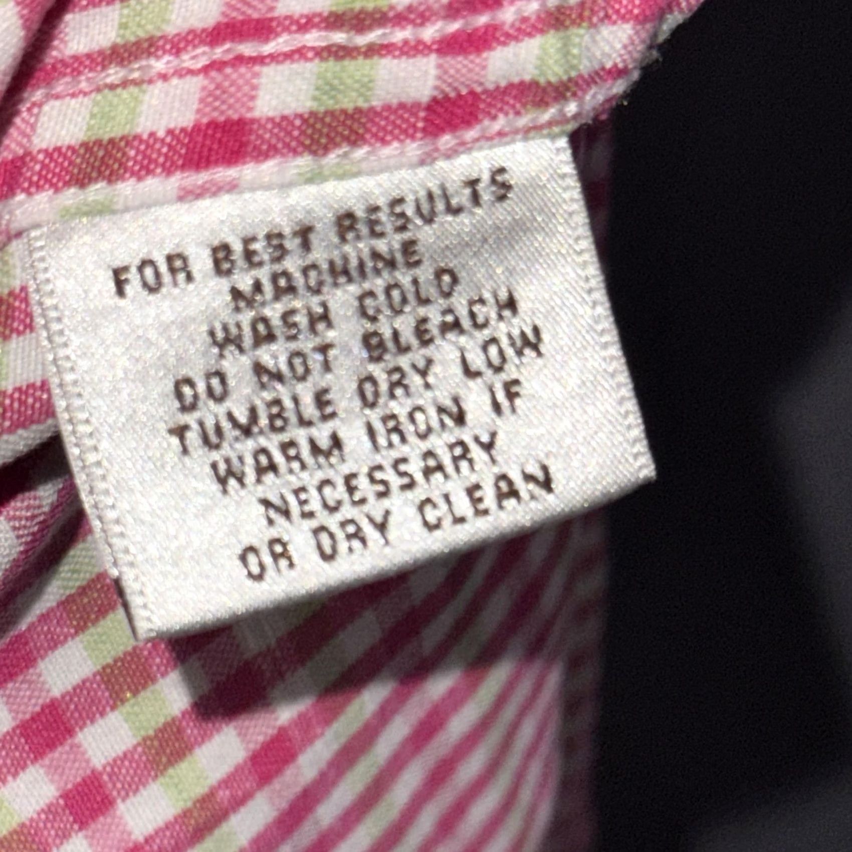 Peter Millar Peter Millar Shirt Mens Large Pink Green Gingham Linen Silk Button Down Casual Size US L / EU 52-54 / 3 - 7 Thumbnail