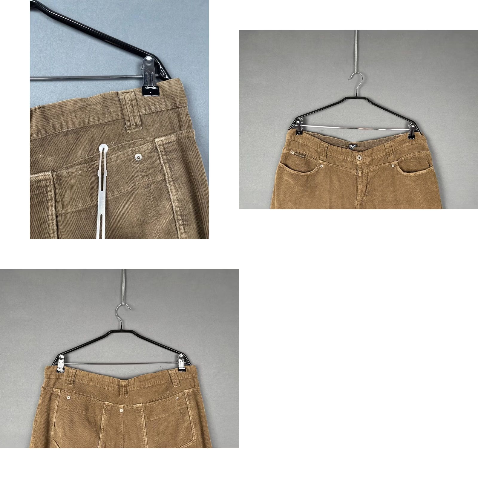 Dolce & Gabbana Dolce&Gabbana Mens Casual Pants Brown Cotton Corduroy Straight Leg Size 54 Regular Front Flat Size US 38 / EU 54 - 8 Thumbnail