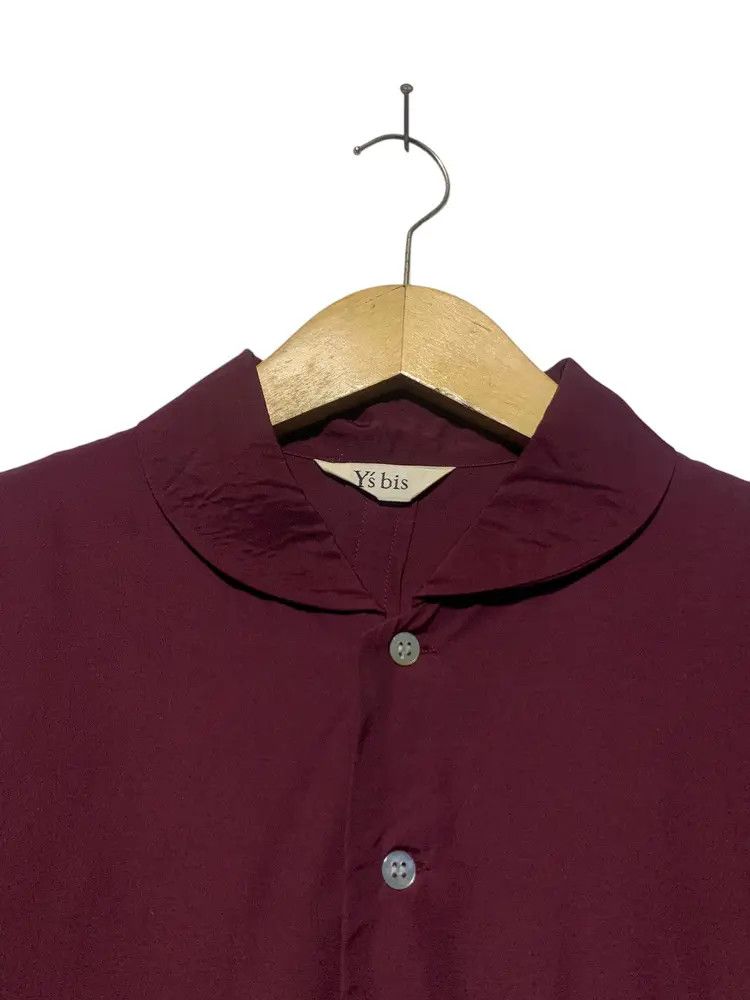 Yohji Yamamoto Yohji Yamamoto Y' s shawl collar rayon over shirt maroon Size US L / EU 52-54 / 3 - 5 Thumbnail