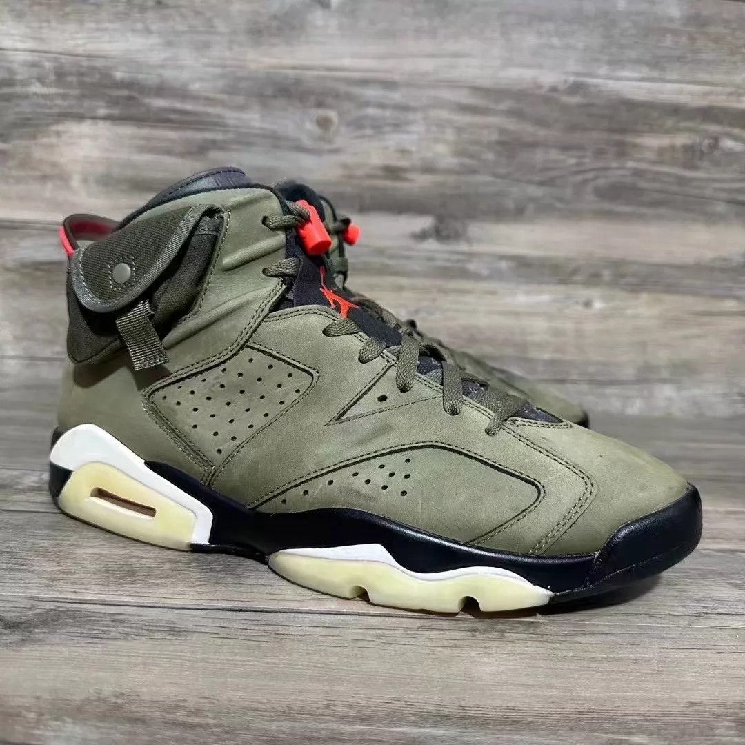 Travis Scott Travis Scott x Air Jordan 6 Olive US 45 Size US 12 / EU 45 - 2 Thumbnail
