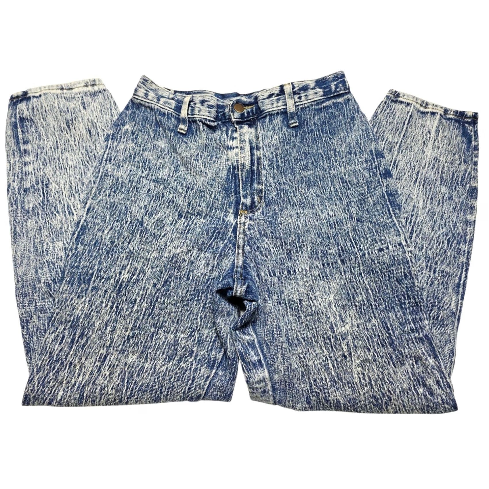 Vintage Vintage 80s Mom Jeans Acid Wash Blue Size 11/12 USA Landing Gear Size 34" / US 12 / IT 48 - 2 Thumbnail