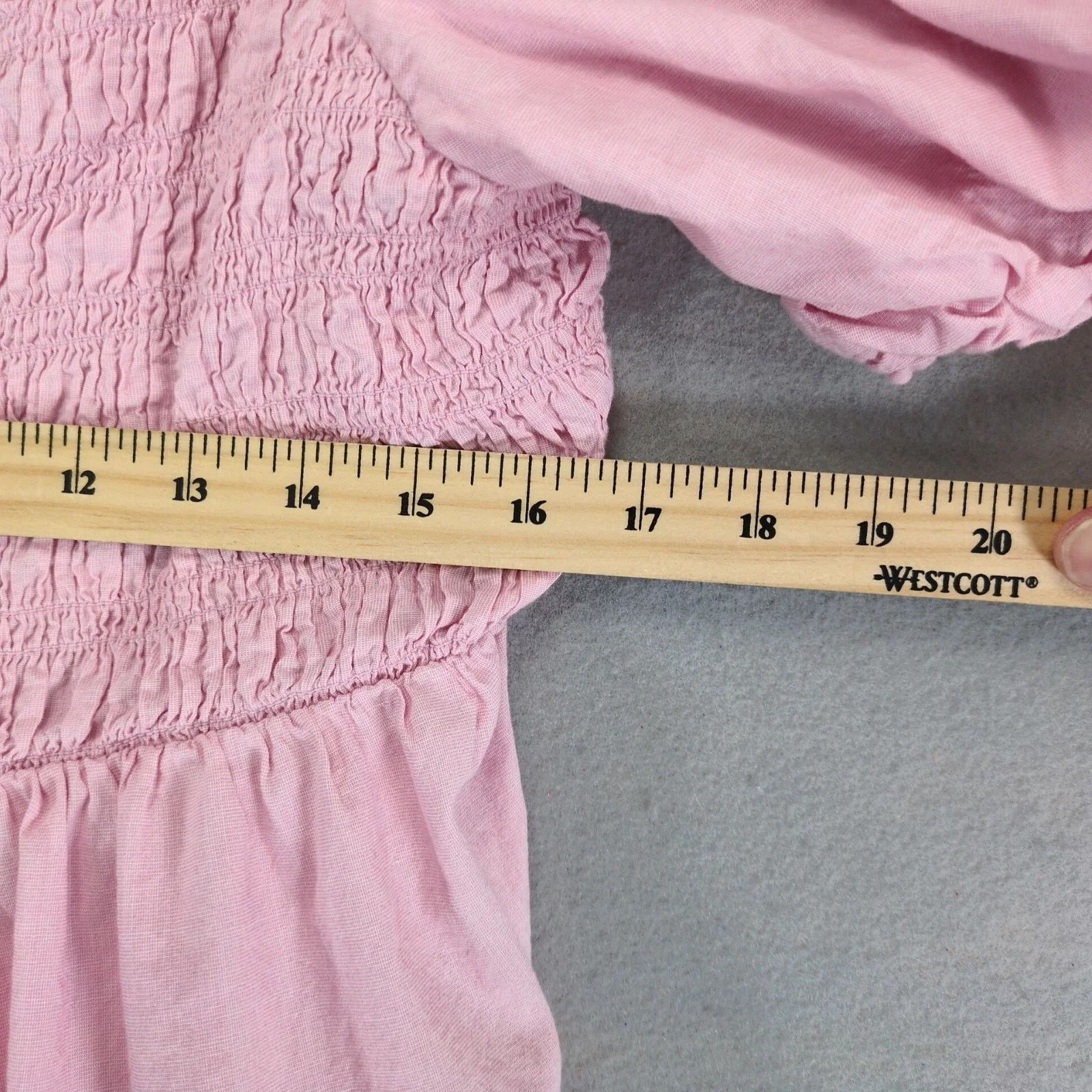 Other Simply Southern Pink Ladies Puff Scallop Blouse XXL Peasant Size XXL / US 16-18 / IT 52-54 - 6 Thumbnail