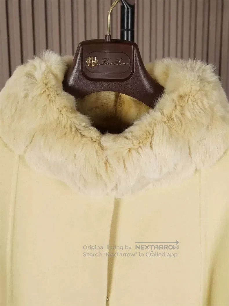 Loro Piana Loro Piana Salzburg Yellow Fur Trimmed Cape. Size US L / EU 52-54 / 3 - 4 Thumbnail
