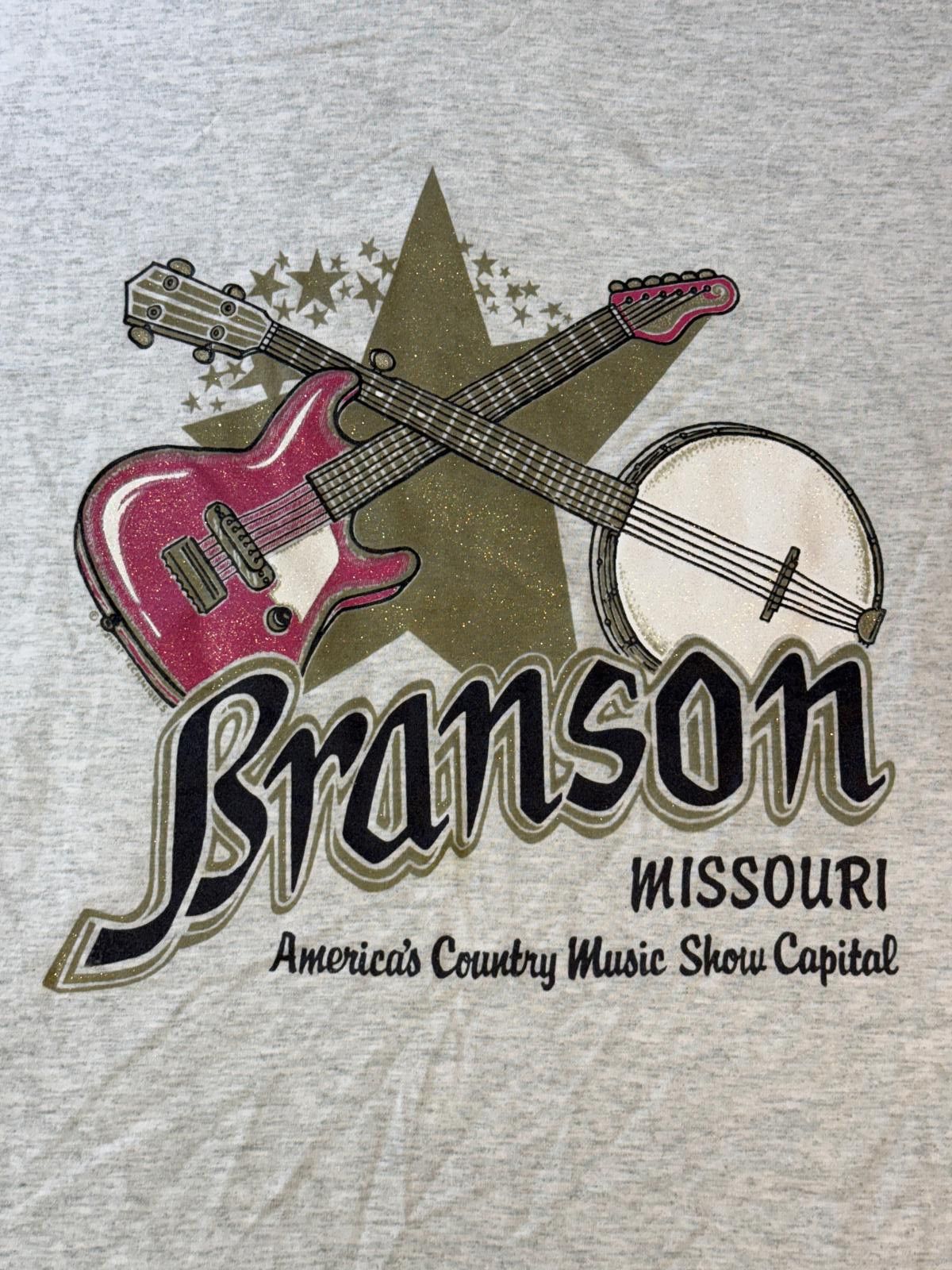 Fruit Of The Loom VTG Branson Missouri T-shirt Guitar and Banjo Tee - L Size US L / EU 52-54 / 3 - 3 Thumbnail