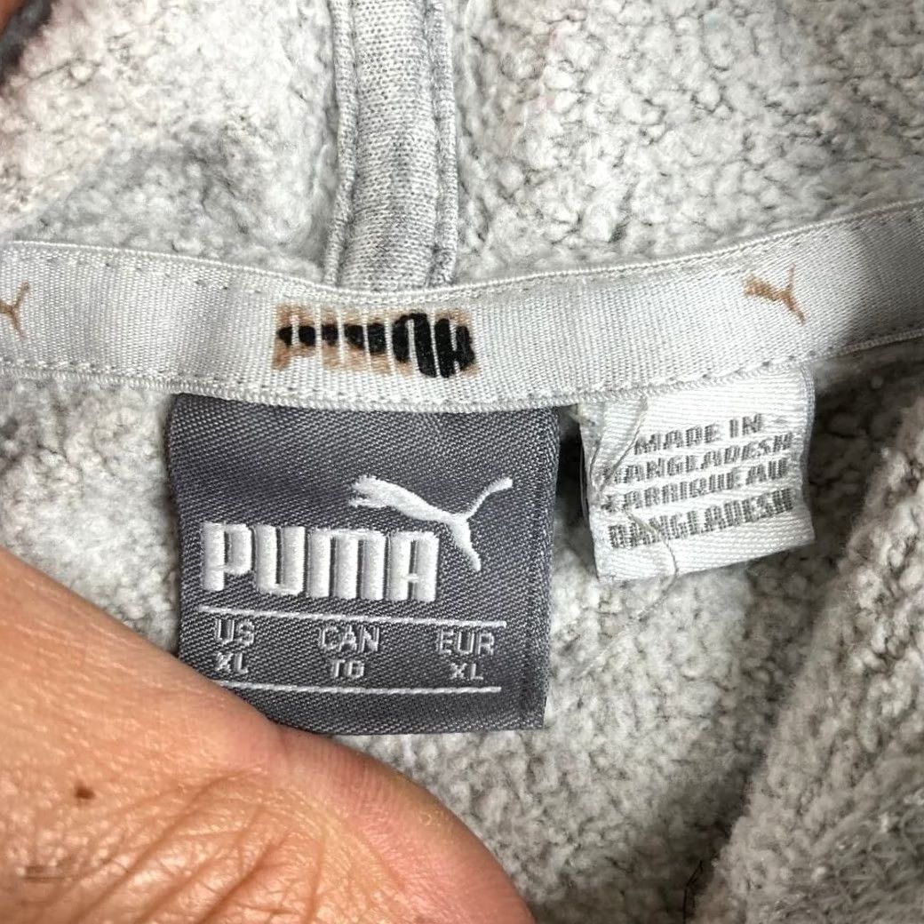 Puma Puma Hoodie Pullover Womens XL Gray Cropped Fleece Sweatshirt Athleisure Size XL / US 12-14 / IT 48-50 - 4 Thumbnail
