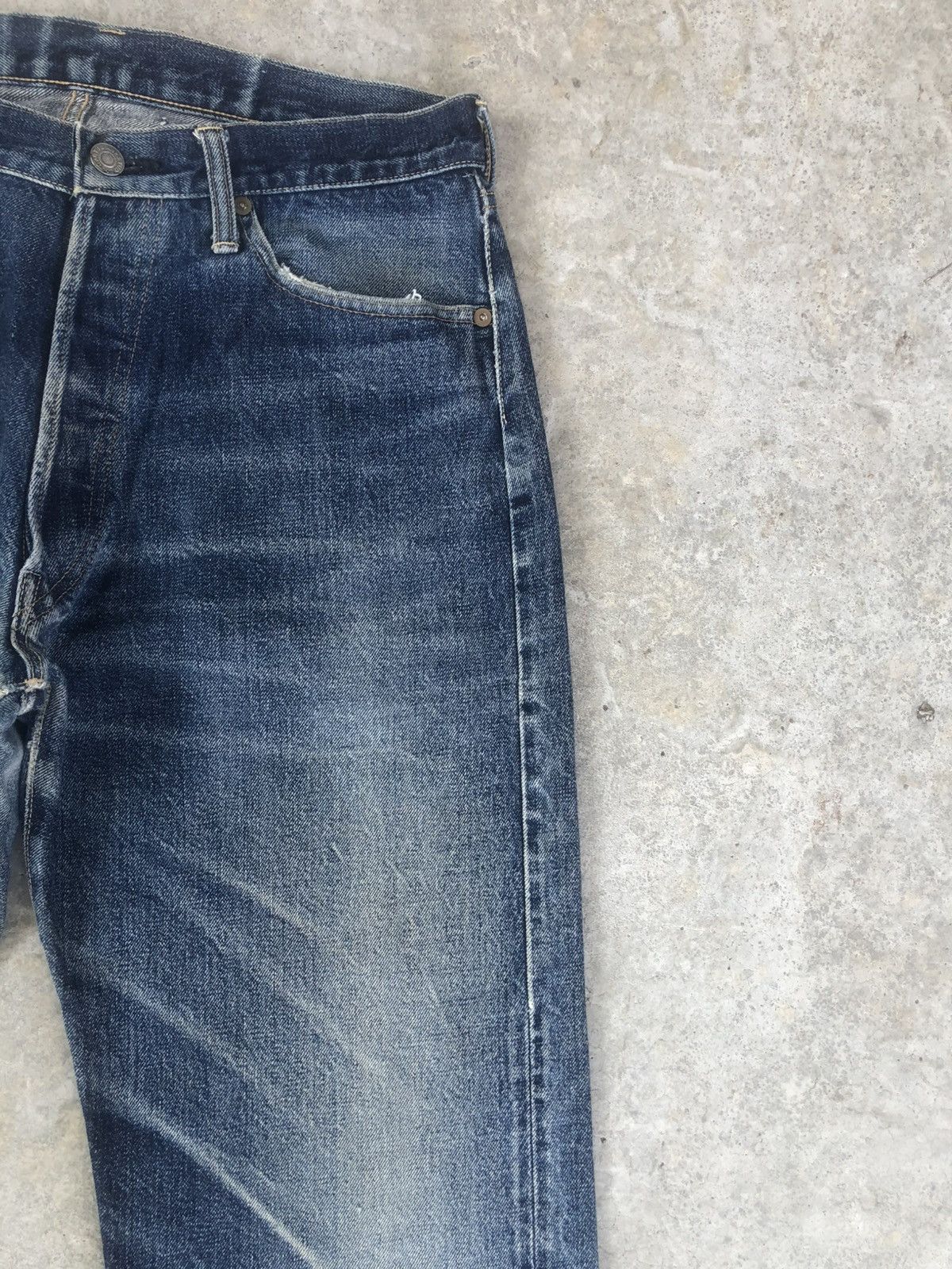 Studio D'Artisan Studio D’Artisan SD101 Selvedge Denim Distressed Jeans Size US 31 - 5 Thumbnail