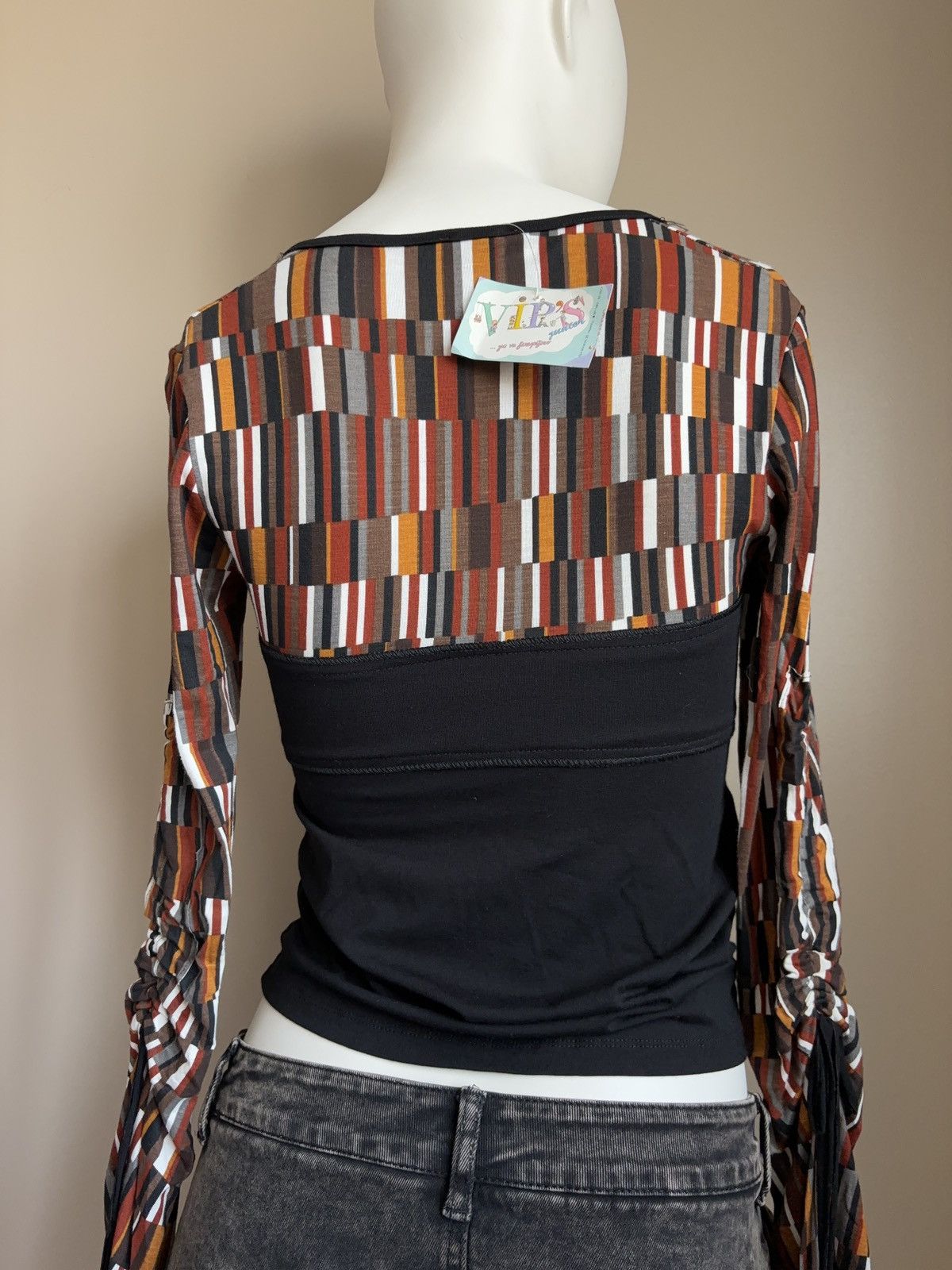 Vintage French NEW blouse long sleeve top coquette style vintage Size S / US 4 / IT 40 - 8 Thumbnail
