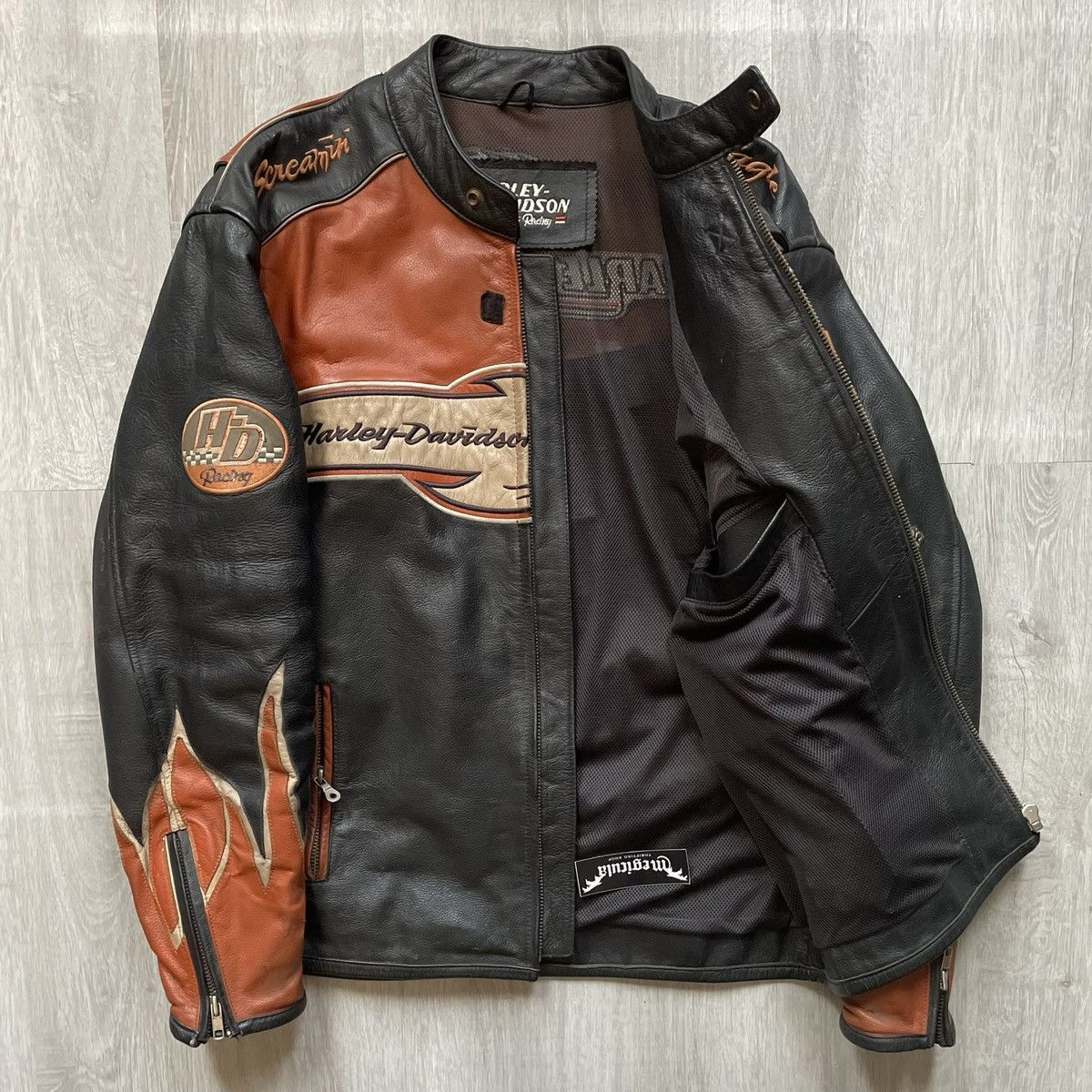 Harley Davidson Harley Davidson Racing Screamin Eagle Vintage Leather Jacket Size US L / EU 52-54 / 3 - 4 Thumbnail