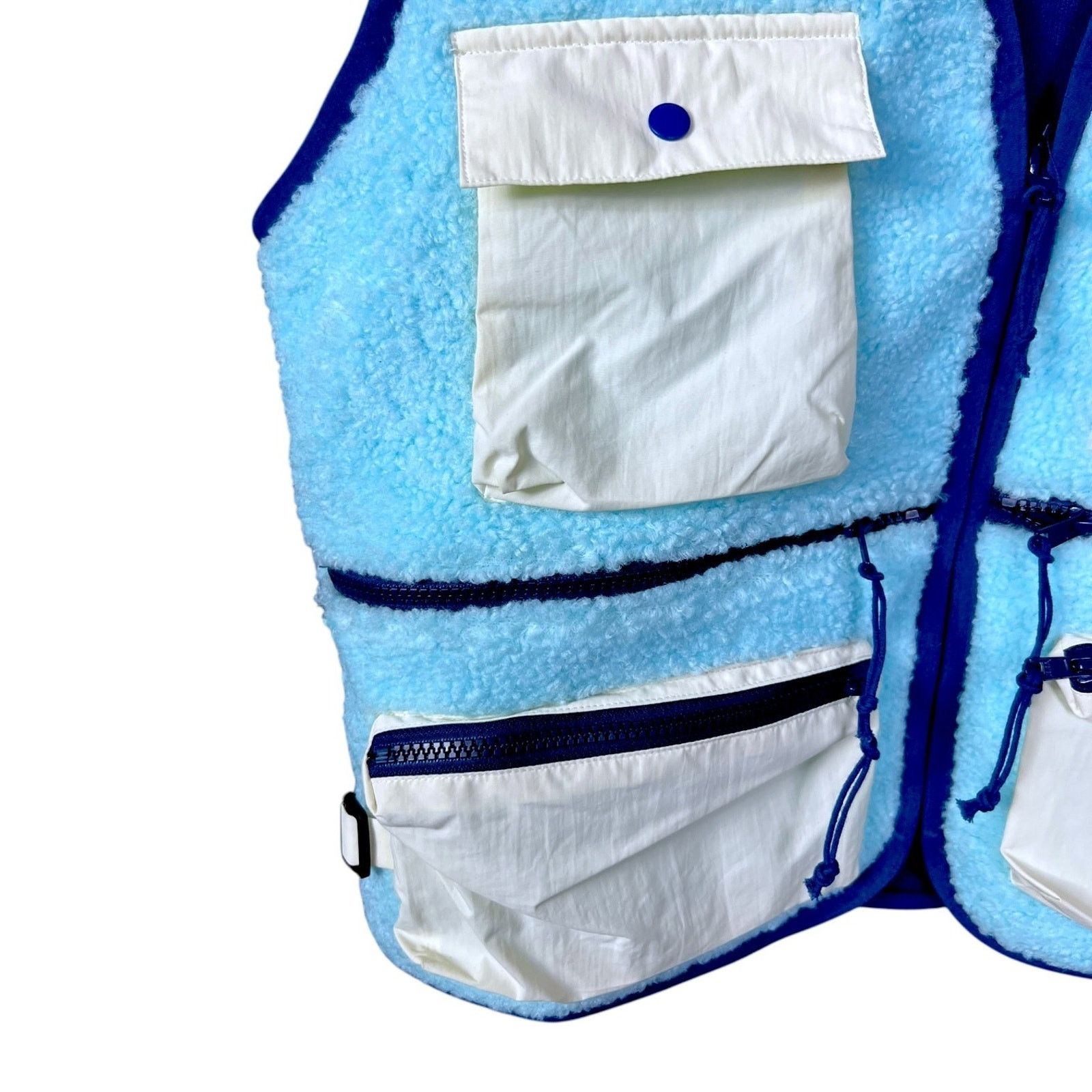 Golf Wang Golf Wang Blue & White Sherpa Utility Vest S $130 Retail Size US S / EU 44-46 / 1 - 3 Thumbnail