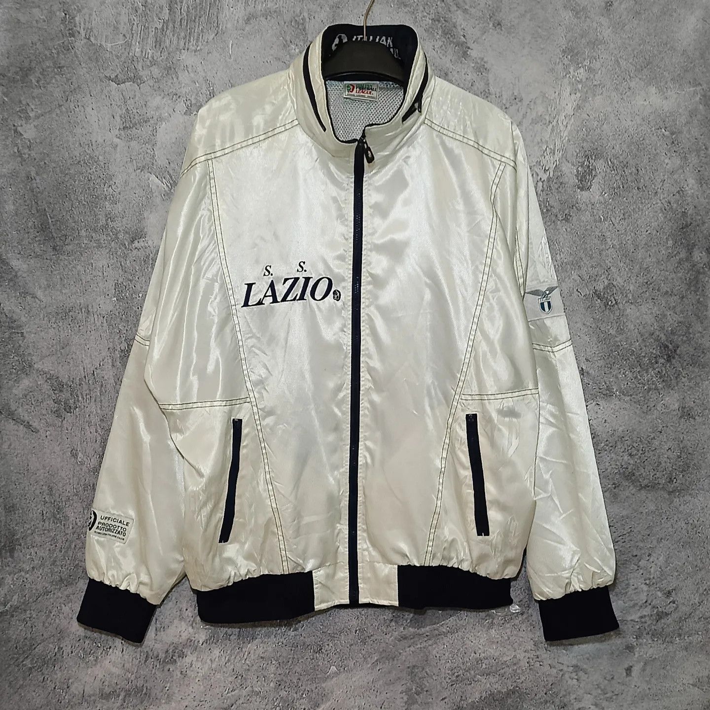 image of Vintage Ss Lazio By Kappa Jacket in White, Men's (Size XL)