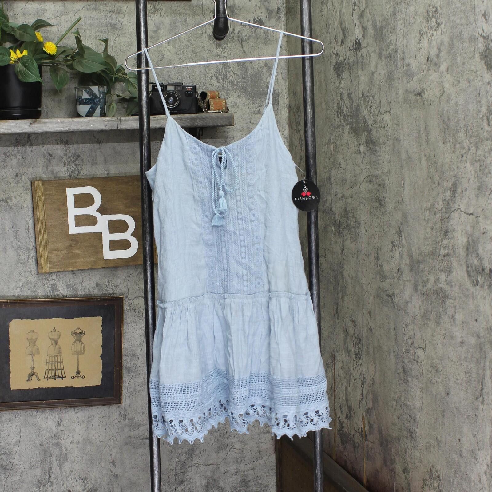 Other Nwt Fishbowl Juniors Peasant Slip Dress 0033380780 Blue S Size S / US 4 / IT 40 - 1 Thumbnail