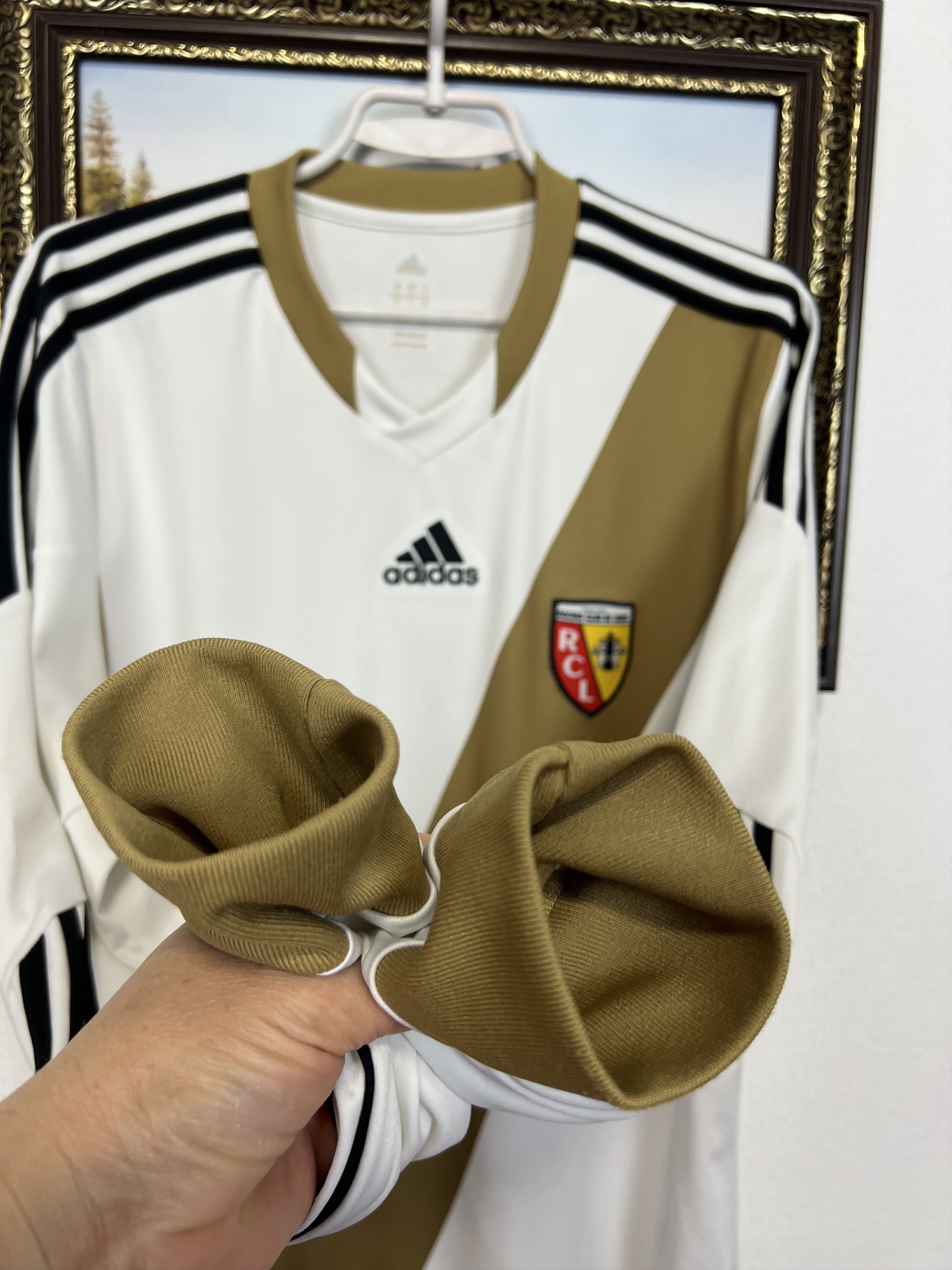 Adidas Lens Away football shirt Soccer Long Sleeve Jersey Trikot Size US L / EU 52-54 / 3 - 5 Thumbnail