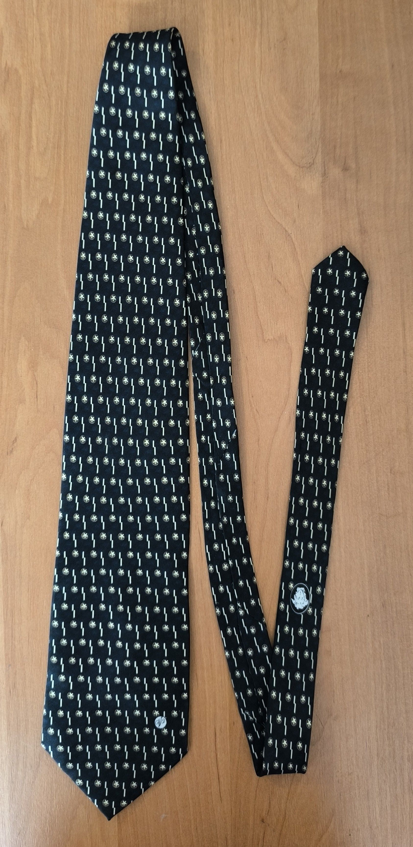 Versace Versace V2 Classic Men’s Silk Tie Blue Abstract Medusa Logo Size ONE SIZE - 3 Thumbnail