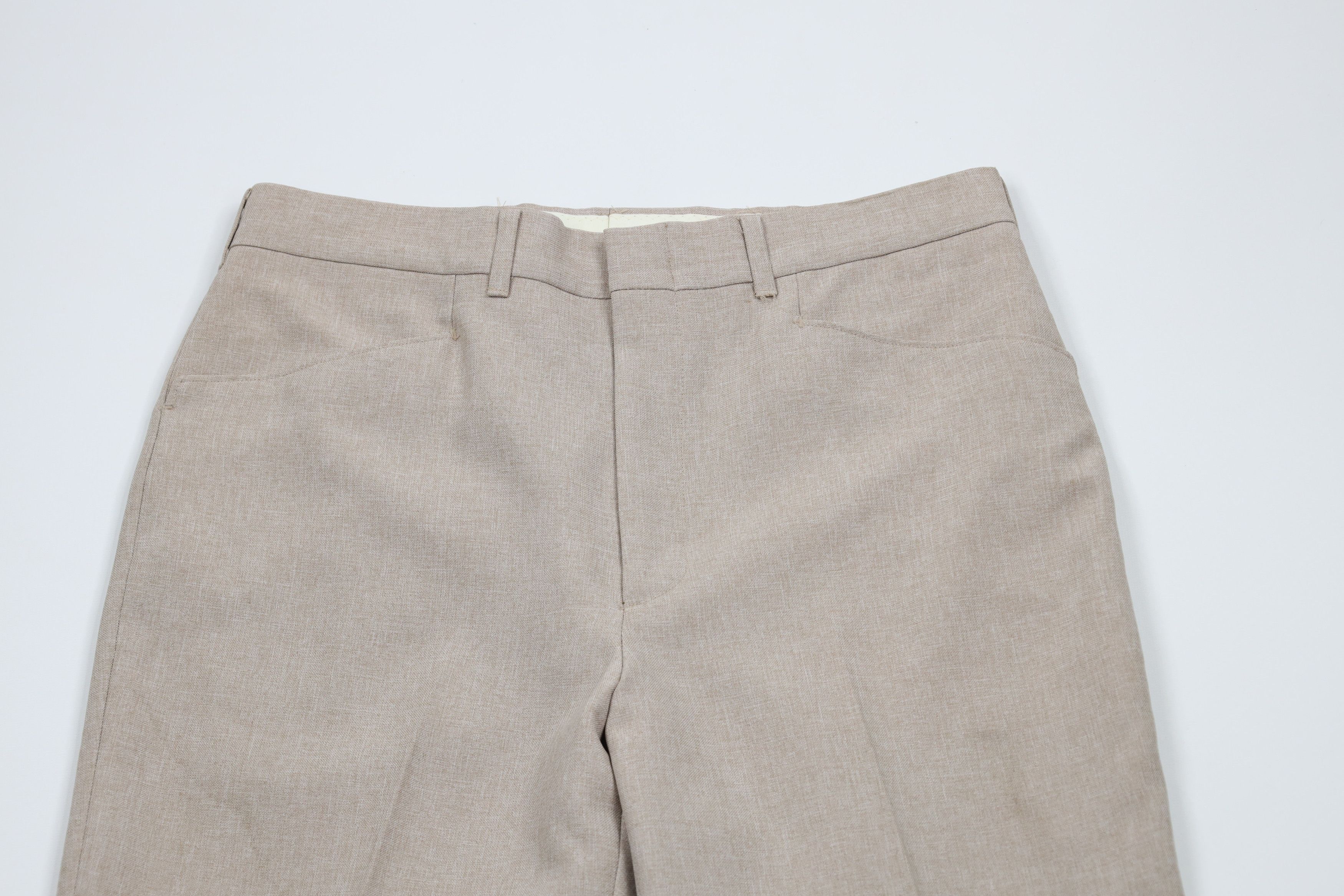 Vintage Vintage 70s Streetwear Wide Leg Chino Pants Oatmeal Brown Size US 30 / EU 46 - 2 Thumbnail