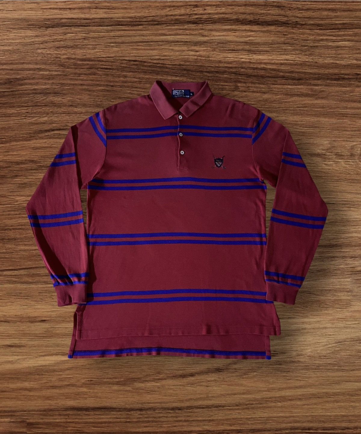 Polo Ralph Lauren 🔥Vintage Polo Ralph Lauren Golf Striped Long Sleeve Polo Size US M / EU 48-50 / 2 - 1 Thumbnail