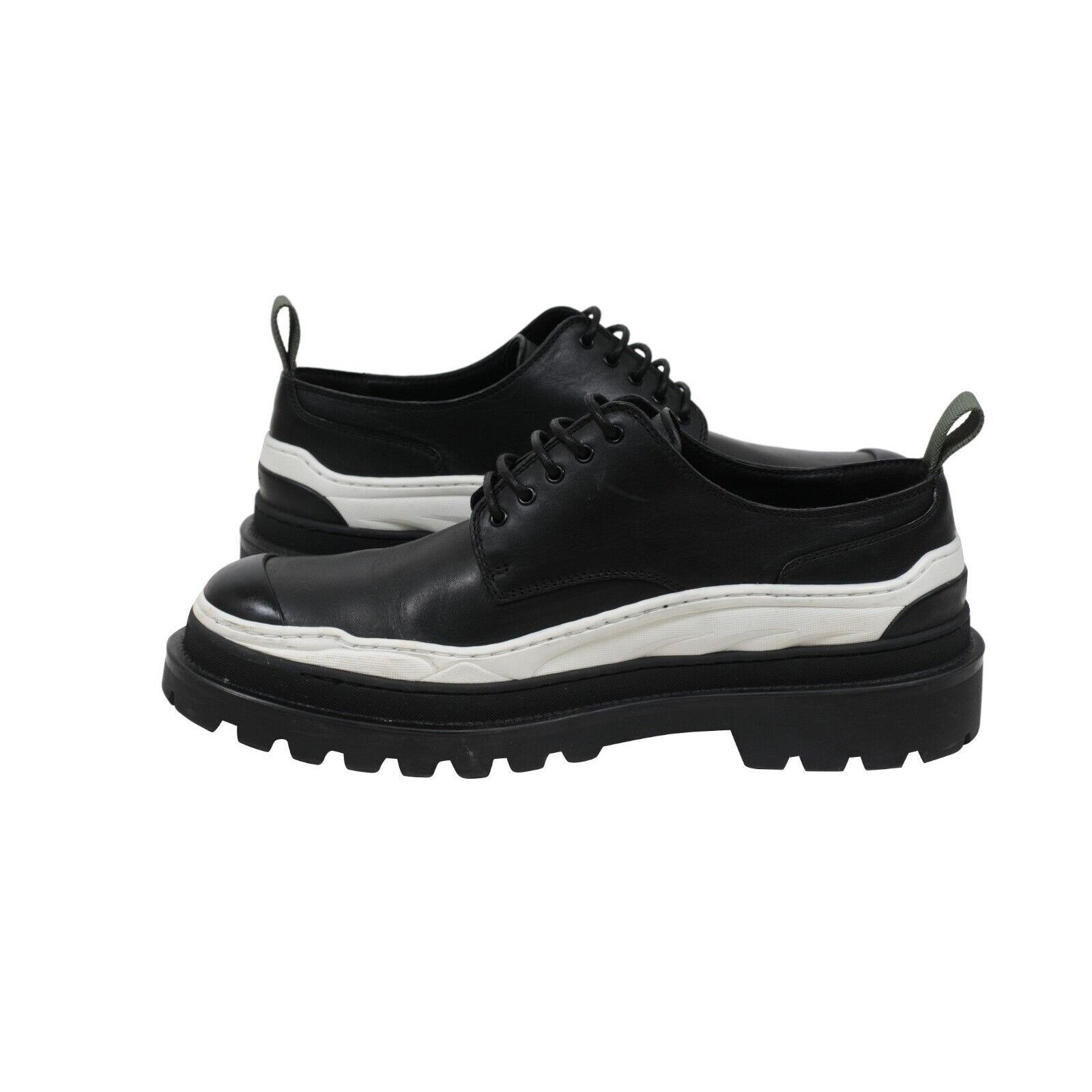 Dior × Sacai Sacai Black White Leather Chunky Derby Size US 12 / EU 45 - 9 Thumbnail