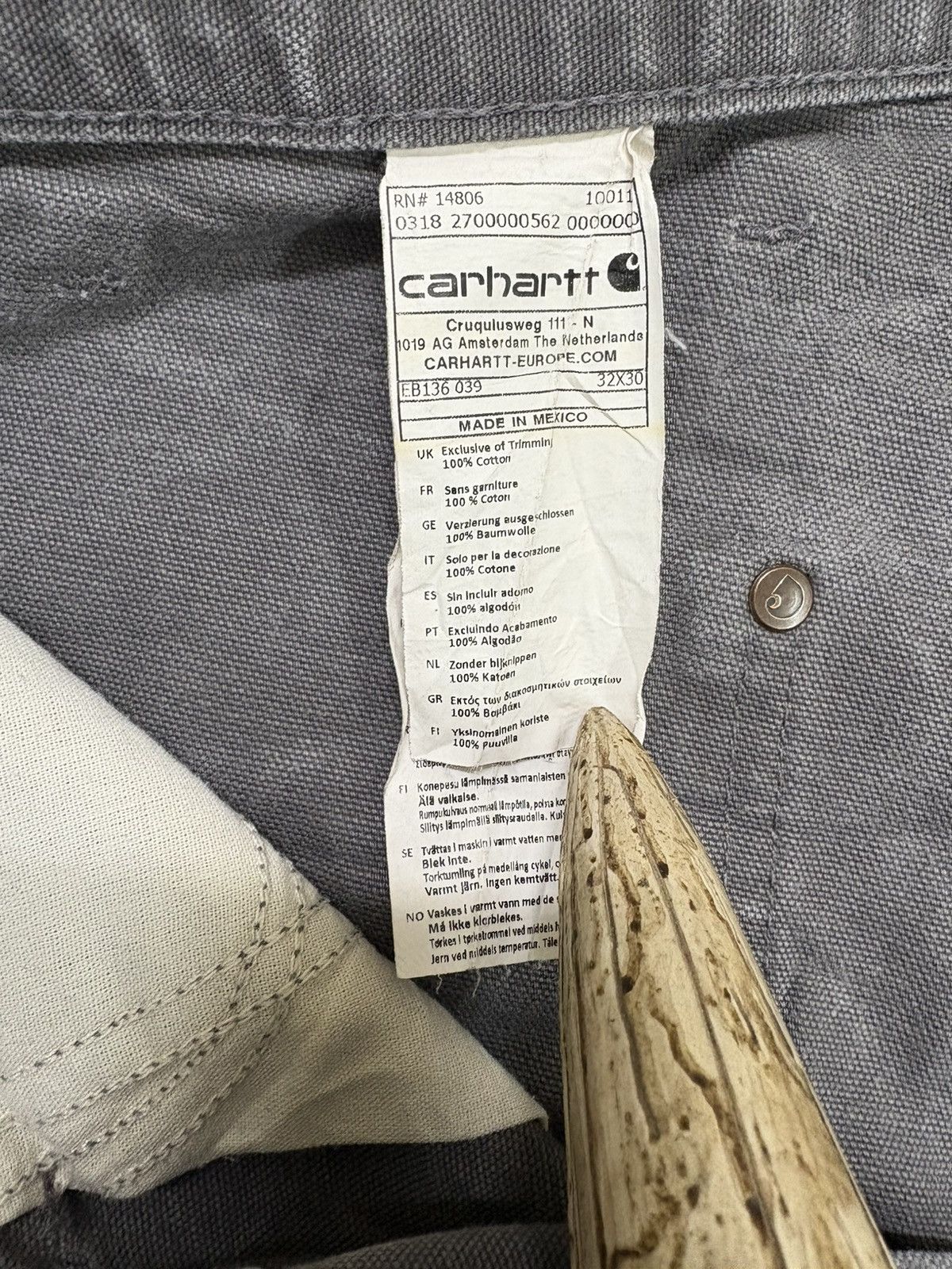 Carhartt Grey Carhartt Double Knee Pants - EB136 Size US 32 / EU 48 - 2 Thumbnail
