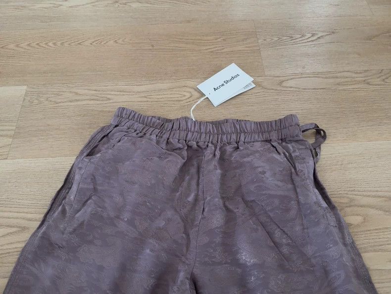 Acne Studios Acne Studios Satin-textured purple-gray straight-leg pants Size US 36 / EU 52 - 3 Thumbnail