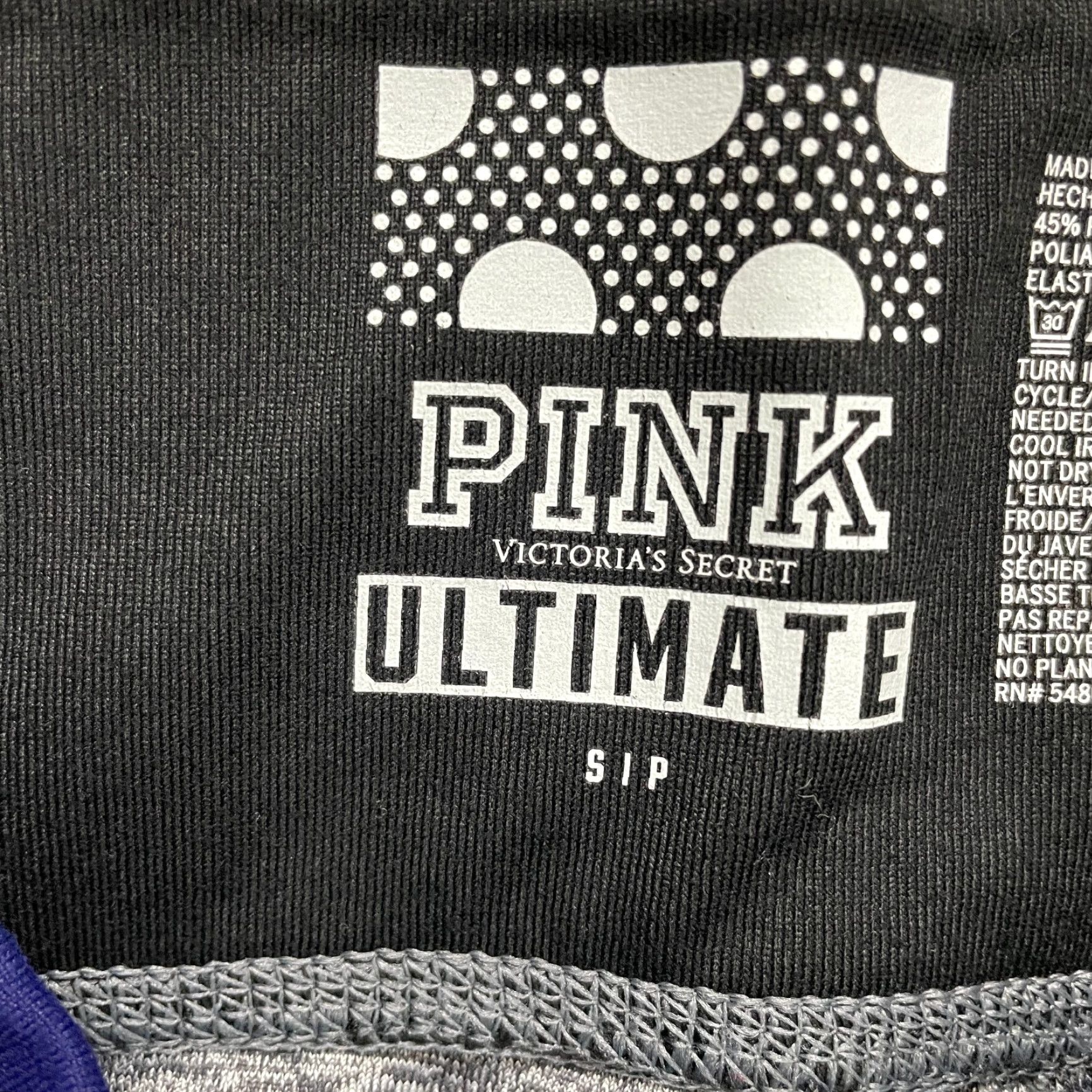 Victoria's Secret Victoria's Secret Pink Leggings Womens PS Petite Gray Blue Graphic Size 28" / US 6 / IT 42 - 6 Thumbnail