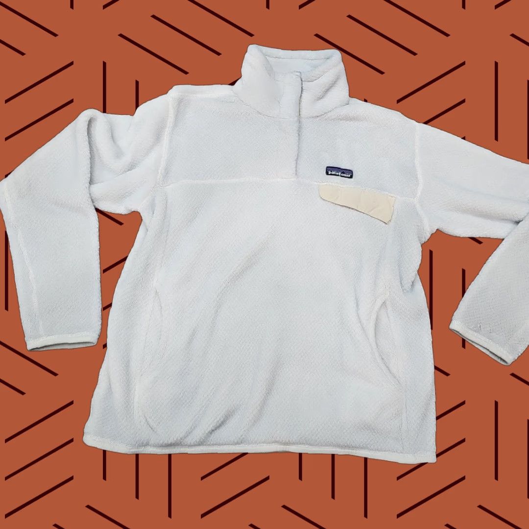 Patagonia Patagonia Sweater Women L Lite Blue Re-Tool Fleece 1/4 Snap Pullover Top Size L / US 10 / IT 46 - 1 Thumbnail