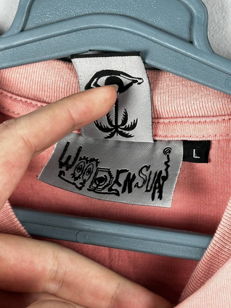 Japanese Brand Woodensun Streetwear Pink Oversized T Shirt Size US L / EU 52-54 / 3 - 8 Thumbnail