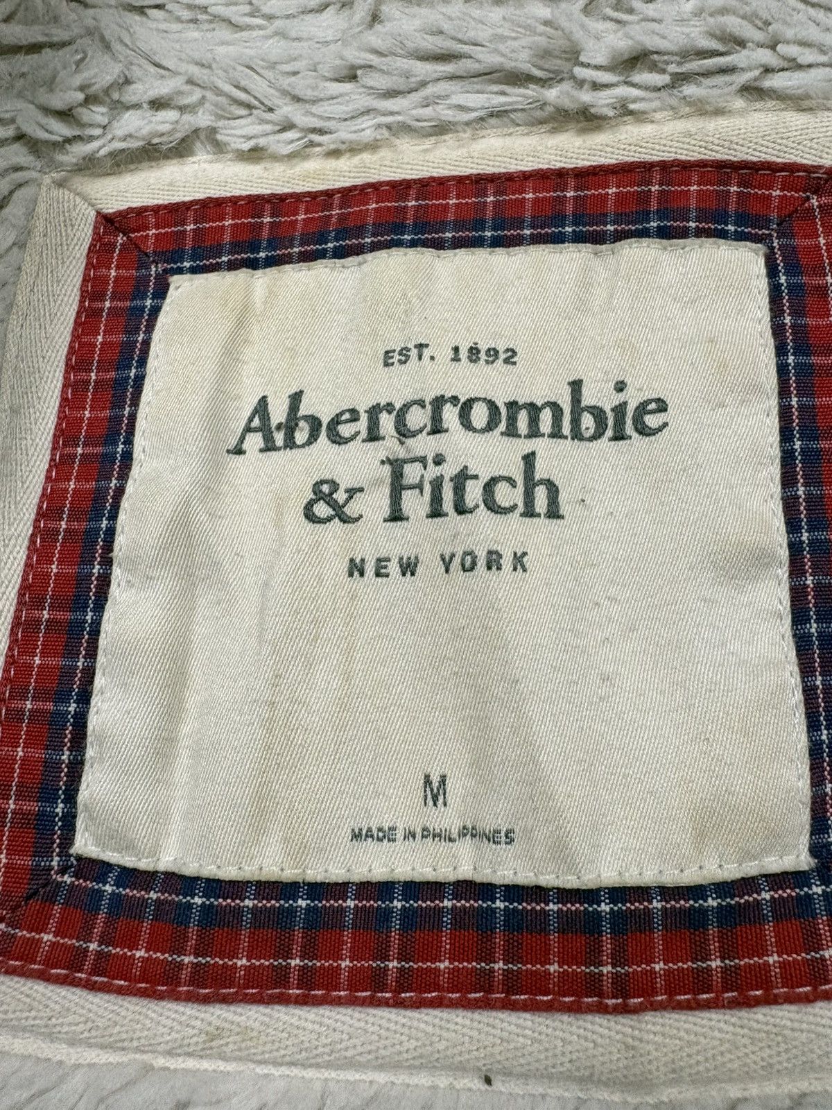 Abercrombie & Fitch Abercrombie & Fitch Fuzzy Sherpa Zip Hoodie Navy Y2K Vintage Size M / US 6-8 / IT 42-44 - 10 Thumbnail