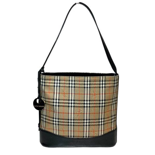 Burberry Burberry Burberry Nova Check Leather Canvas Shoulder Bag Leather Shoulder Bag DUTY FREE for USA Size ONE SIZE - 1 Thumbnail