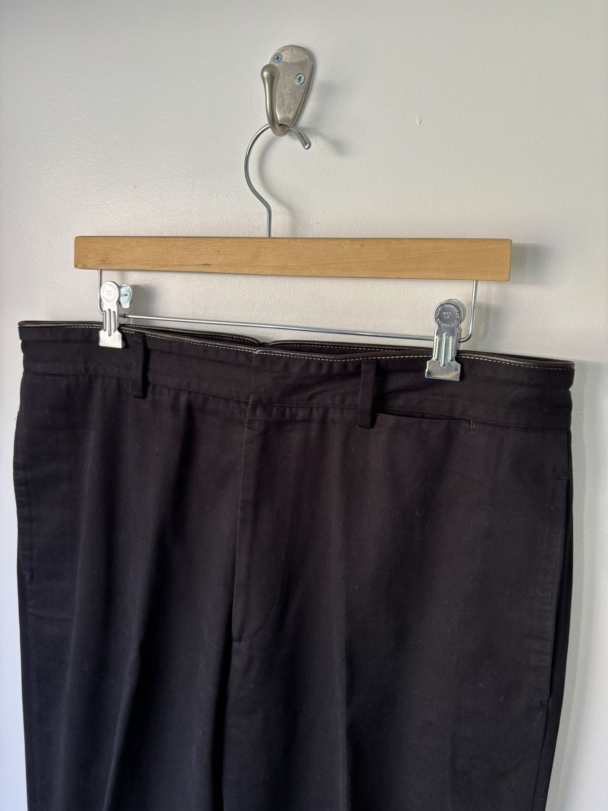 Hermes Vintage Hermes Leather Trimmed Trouser Size US 35 - 3 Thumbnail