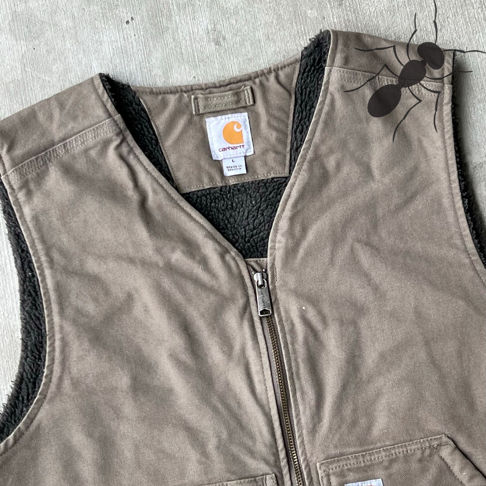 Carhartt × Vintage Carhartt green/brown sherpa work wear vest Size US L / EU 52-54 / 3 - 2 Thumbnail