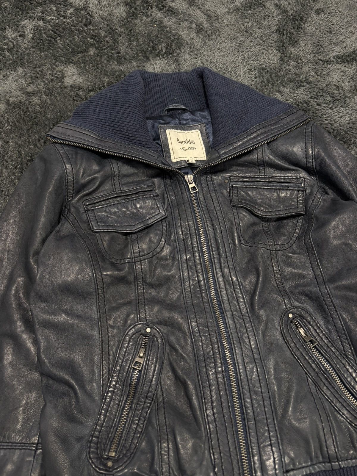 Hysteric Glamour Vintage Y2K Leather High Neck Avant Garde Jacket Size M / US 6-8 / IT 42-44 - 5 Thumbnail