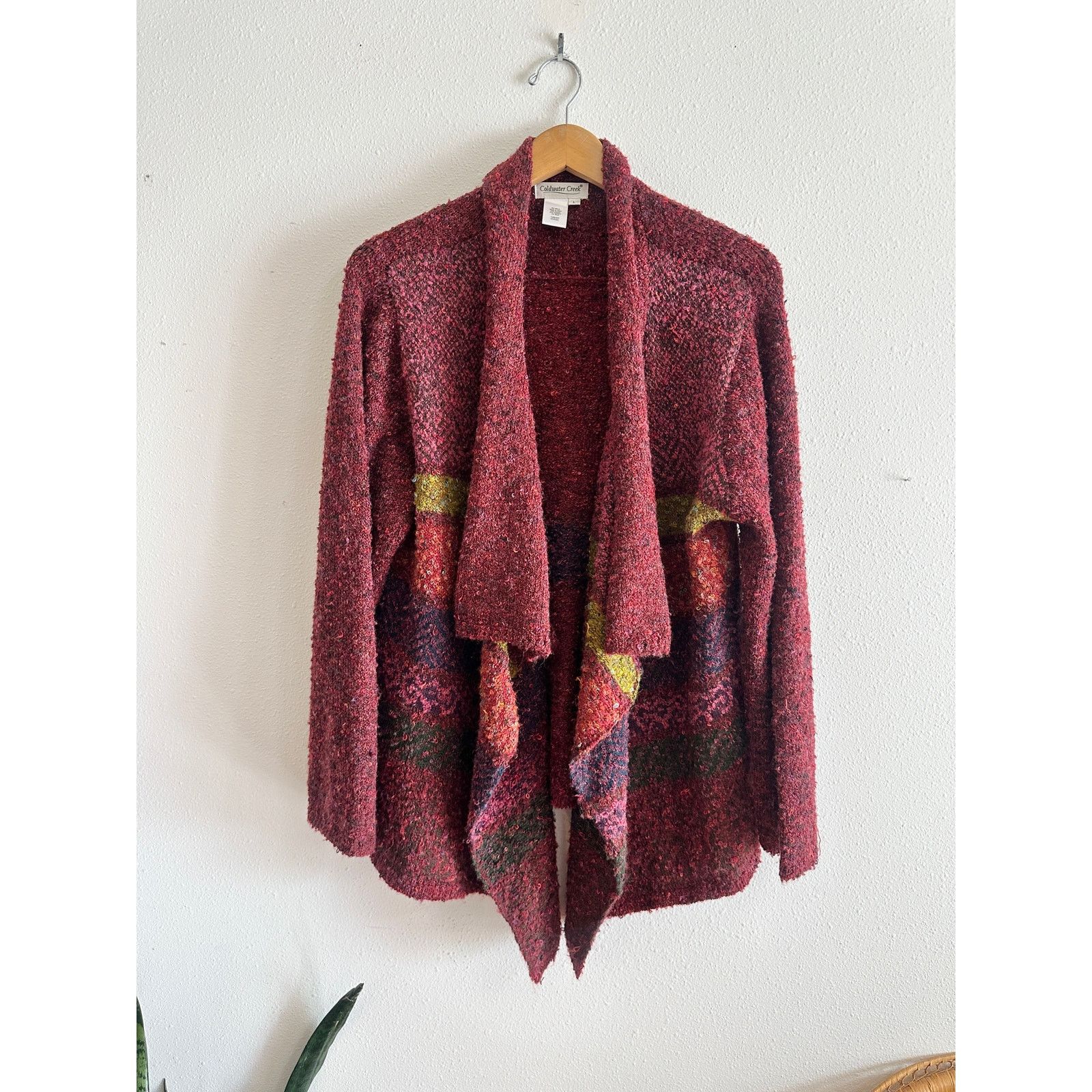 Coldwater Creek Y2K Coldwater Creek Chunky Boucle Open Cardigan Size L / US 10 / IT 46 - 2 Thumbnail