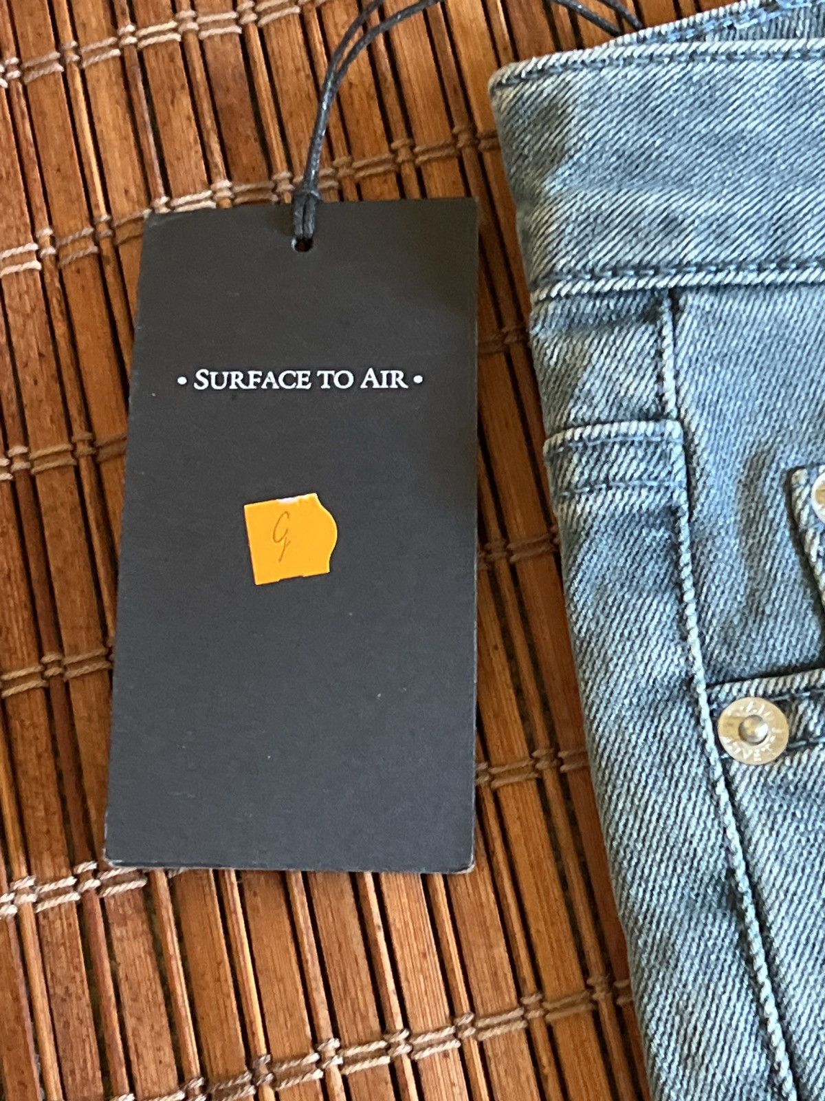 Surface To Air Surface to air jeans Light blue Dusted Denim Skinny jean Size 29" - 11 Thumbnail