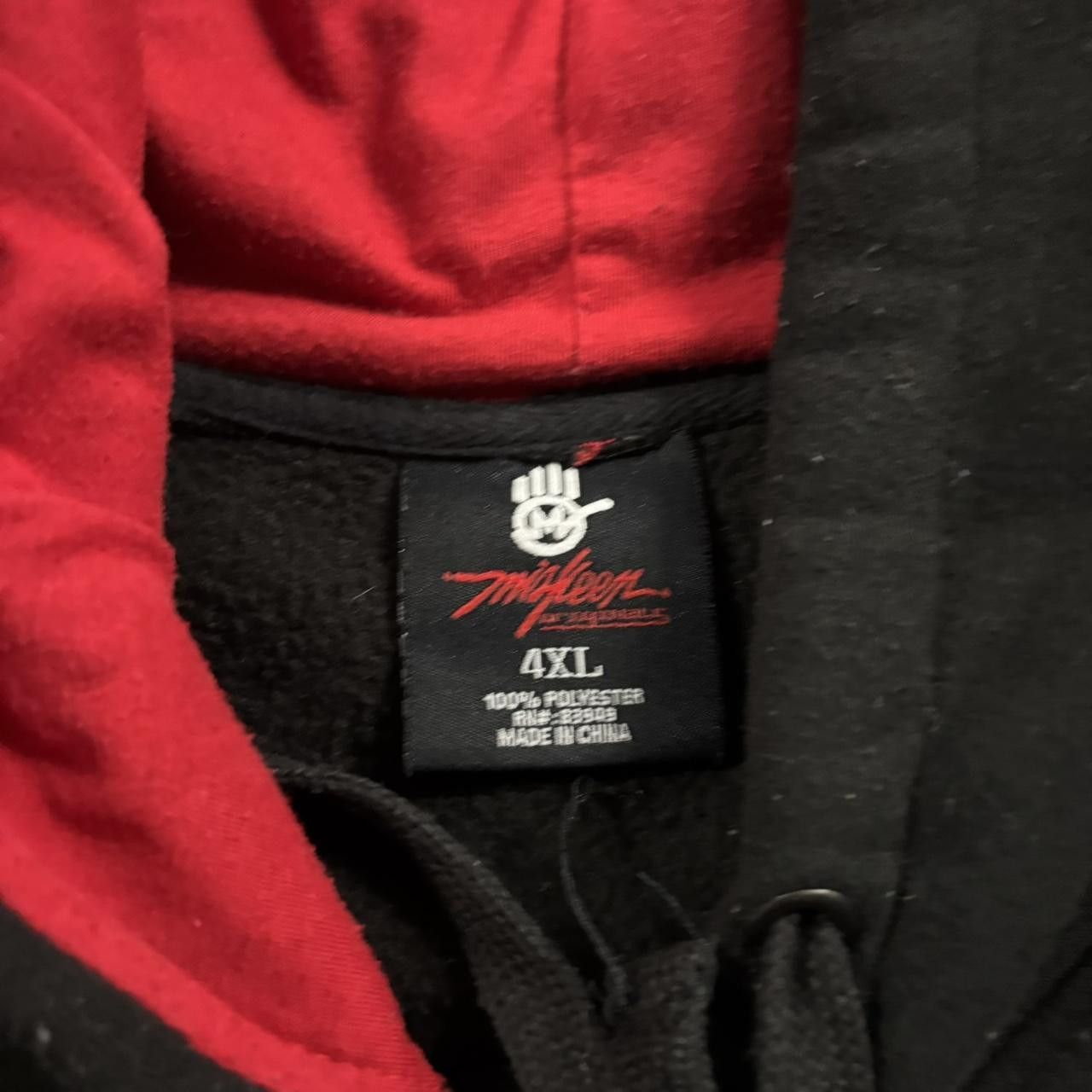 Vintage Crazy Vintage Y2K/2000s Black & Red Miskeen Streetwear Skater Style Hoodie! Size US XXL / EU 58 / 5 - 6 Thumbnail