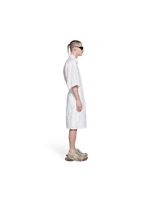 Balenciaga o1bcso1str1225 Cargo Shorts in White Size US 30 / EU 46 - 4 Thumbnail