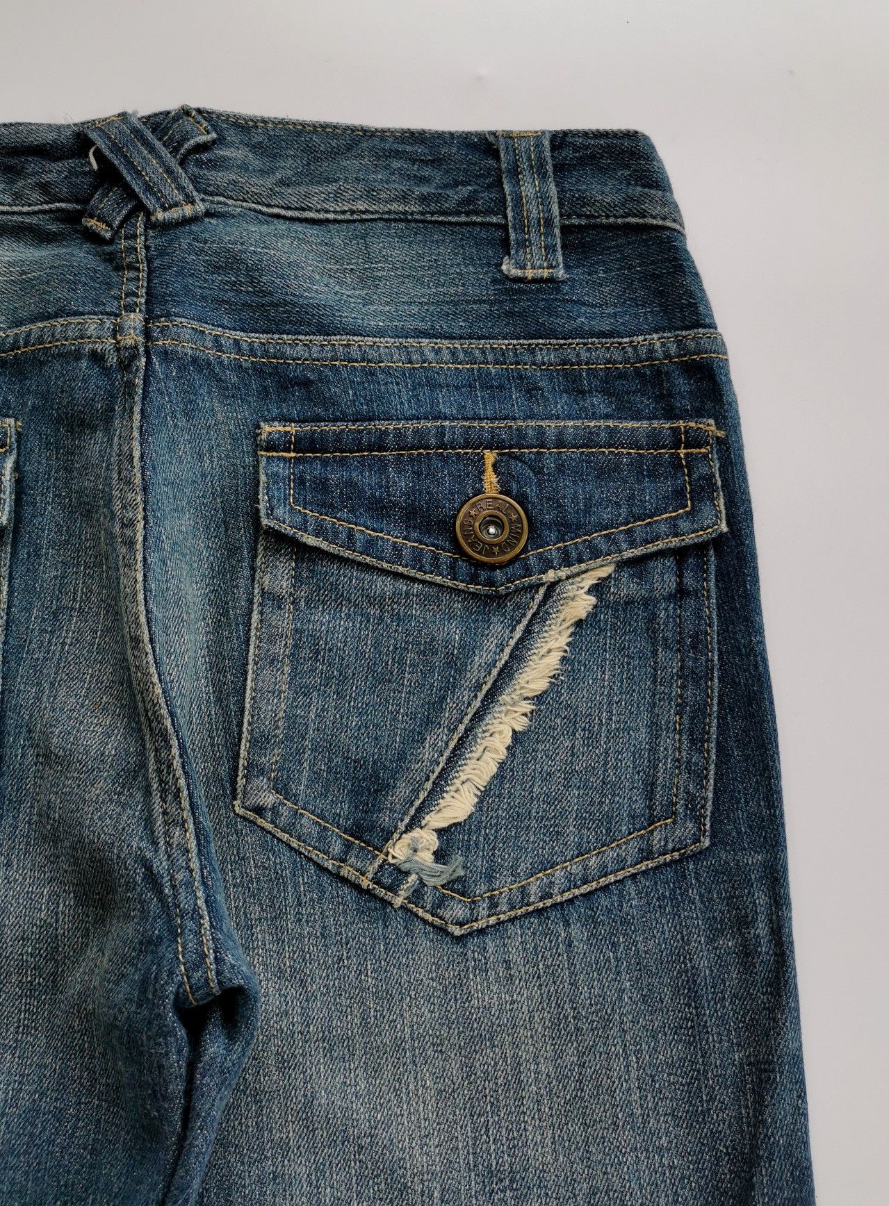 Japanese Brand Real Mind Japan Fxckin Print Bootcut Jeans Size US 30 / EU 46 - 10 Thumbnail