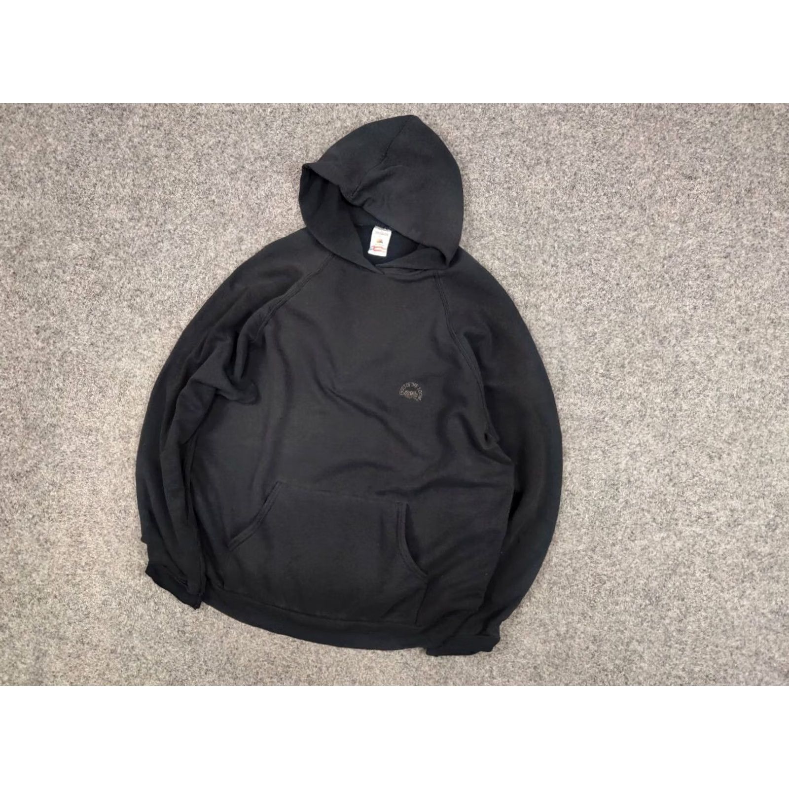 Fruit Of The Loom VINTAGE Fruit of the Loom Hoodie Mens L Black 90s USA Style Size US L / EU 52-54 / 3 - 3 Thumbnail