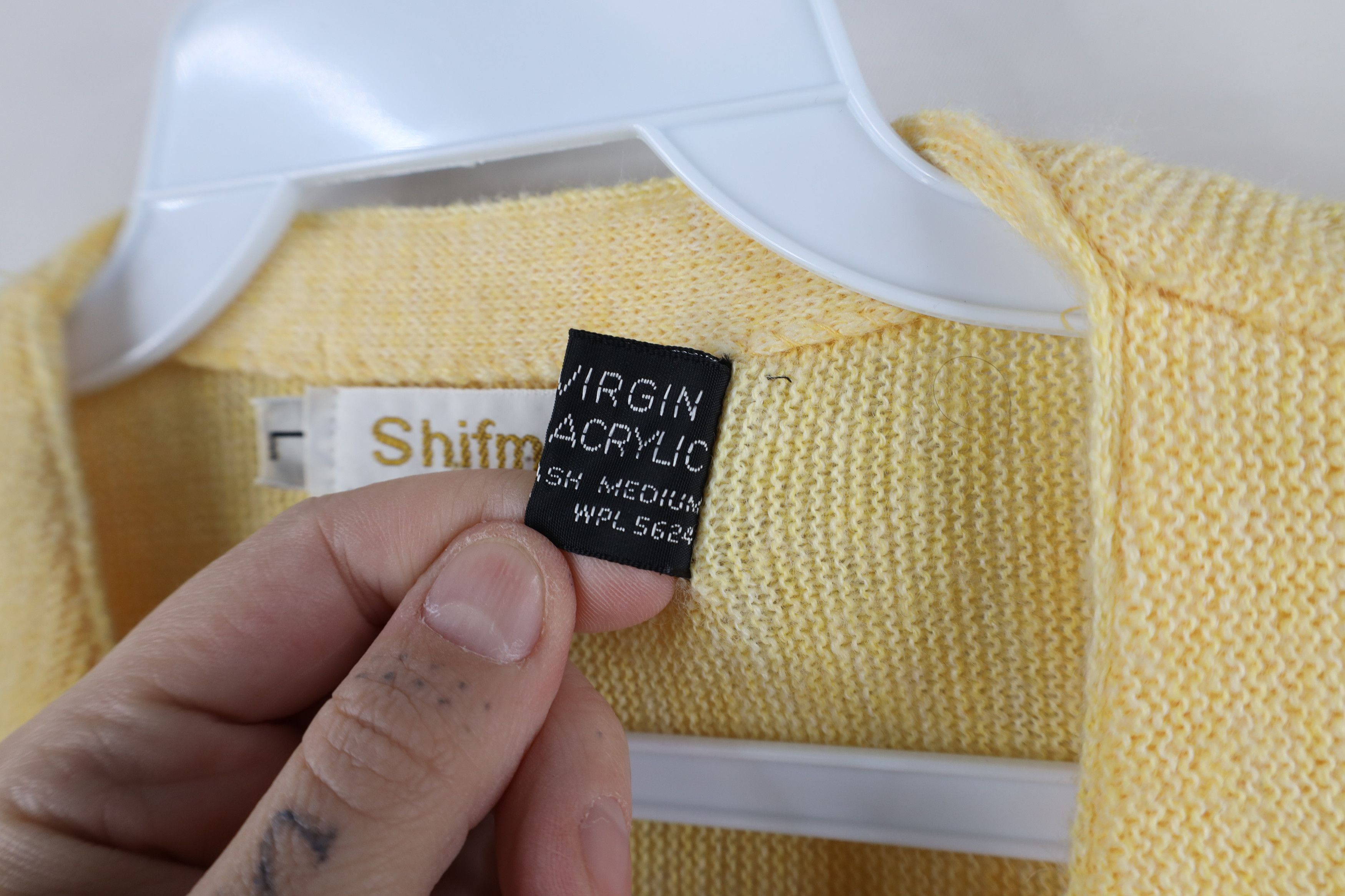 Vintage Vtg 60s Streetwear Cardigan Sweater Kurt Cobain Yellow USA Size US L / EU 52-54 / 3 - 8 Thumbnail