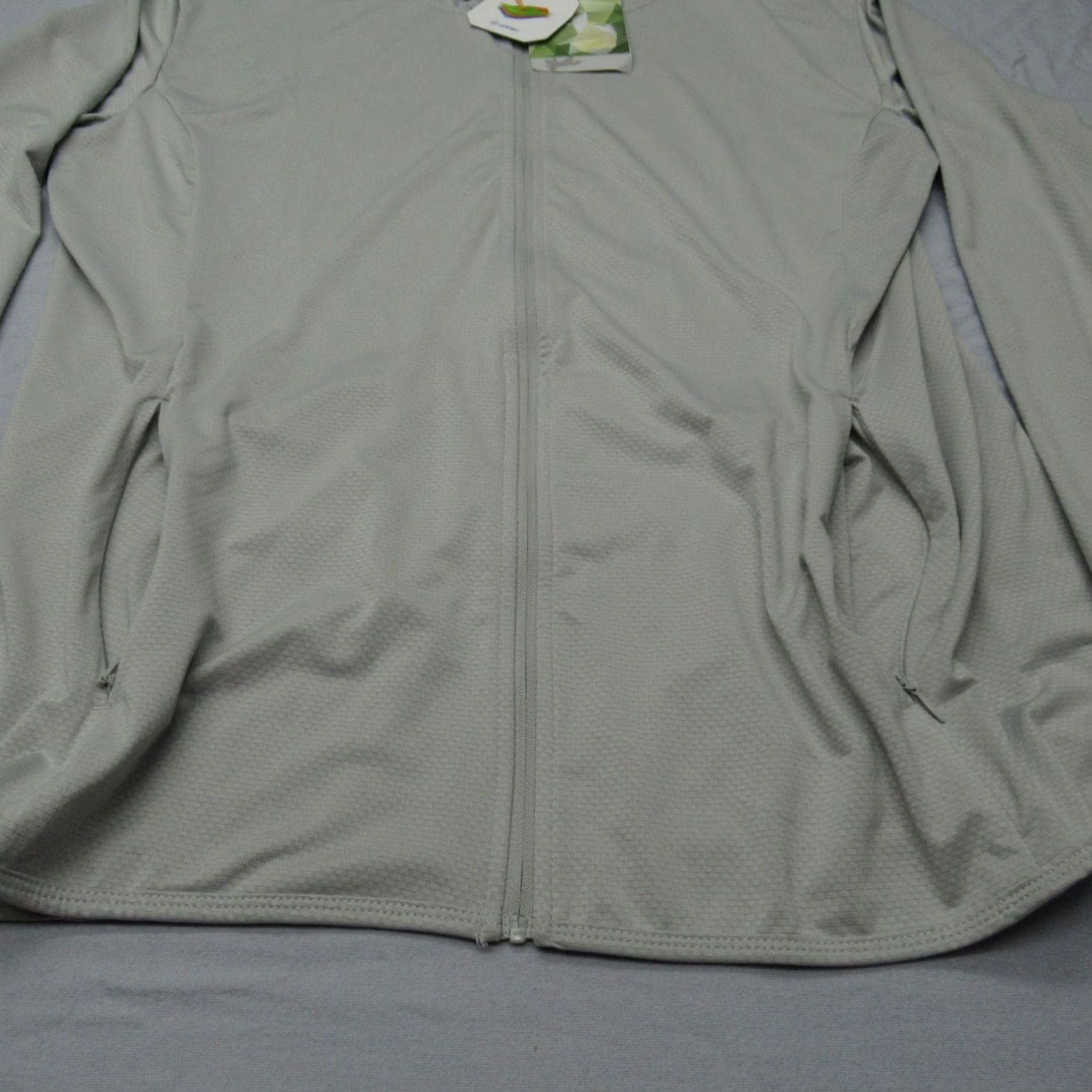 Vintage Libin Jacket Womens XL Gray Hooded Full Zip Pockets UPF 50+ Activewear NEW Size XL / US 12-14 / IT 48-50 - 5 Thumbnail