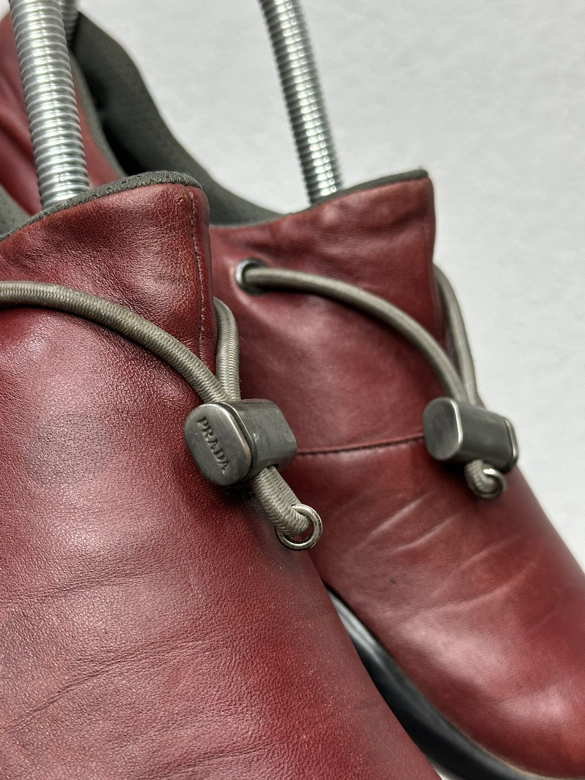 Prada Vintage Sneakers Prada Leather Ankle Y2k Boots Opium Japan Size US 7.5 / IT 37.5 - 4 Thumbnail