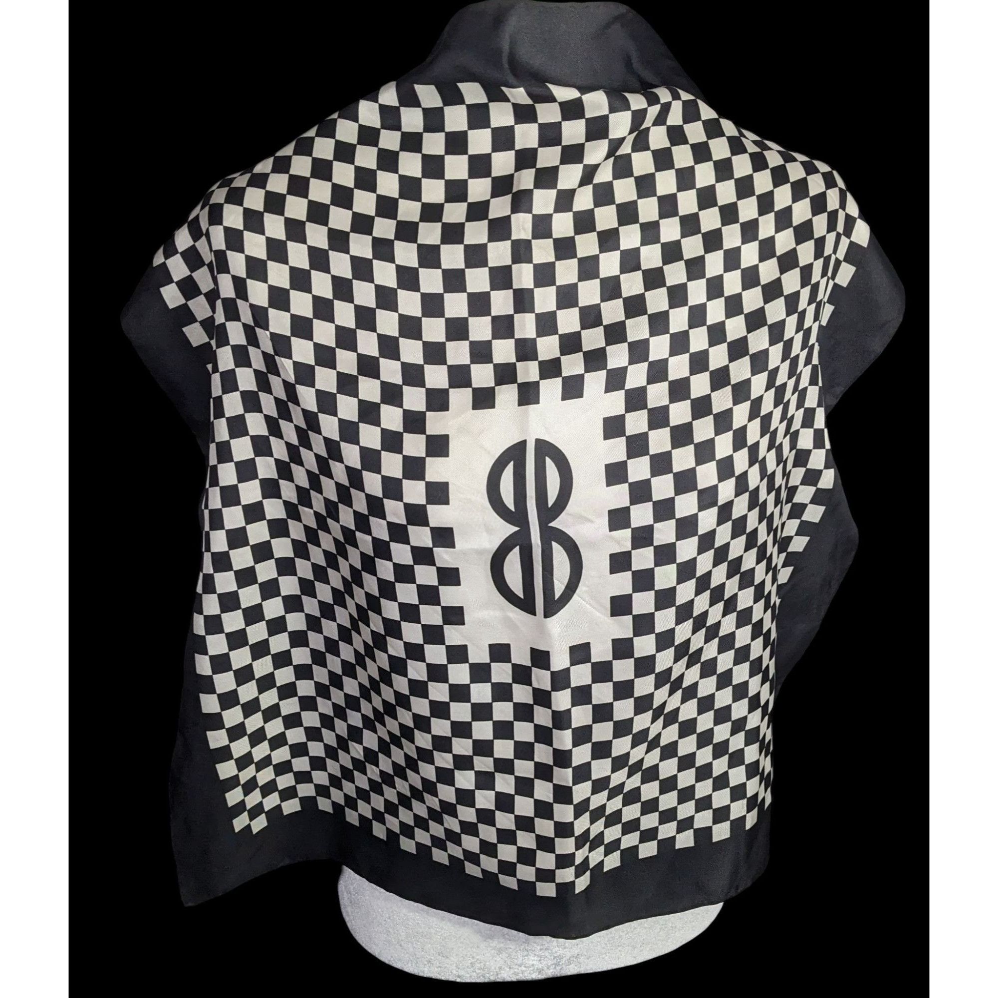 Bill Blass Vintage Bill Blass Silk Checkerboard Scarf Rare Size ONE SIZE - 2 Thumbnail