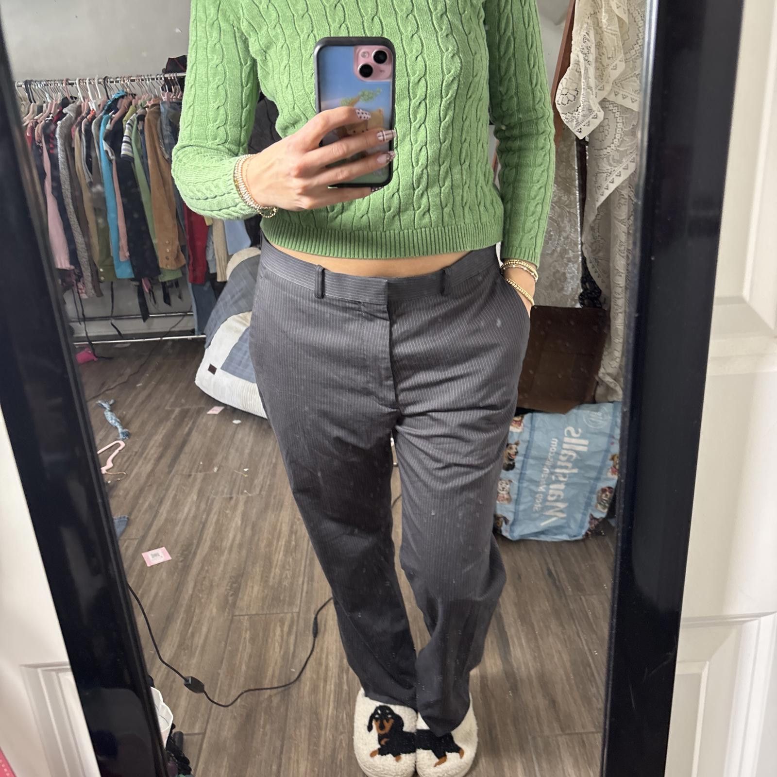 Perry Ellis y2k office siren pin stripe trousers Size 32" / US 10 / IT 46 - 5 Thumbnail
