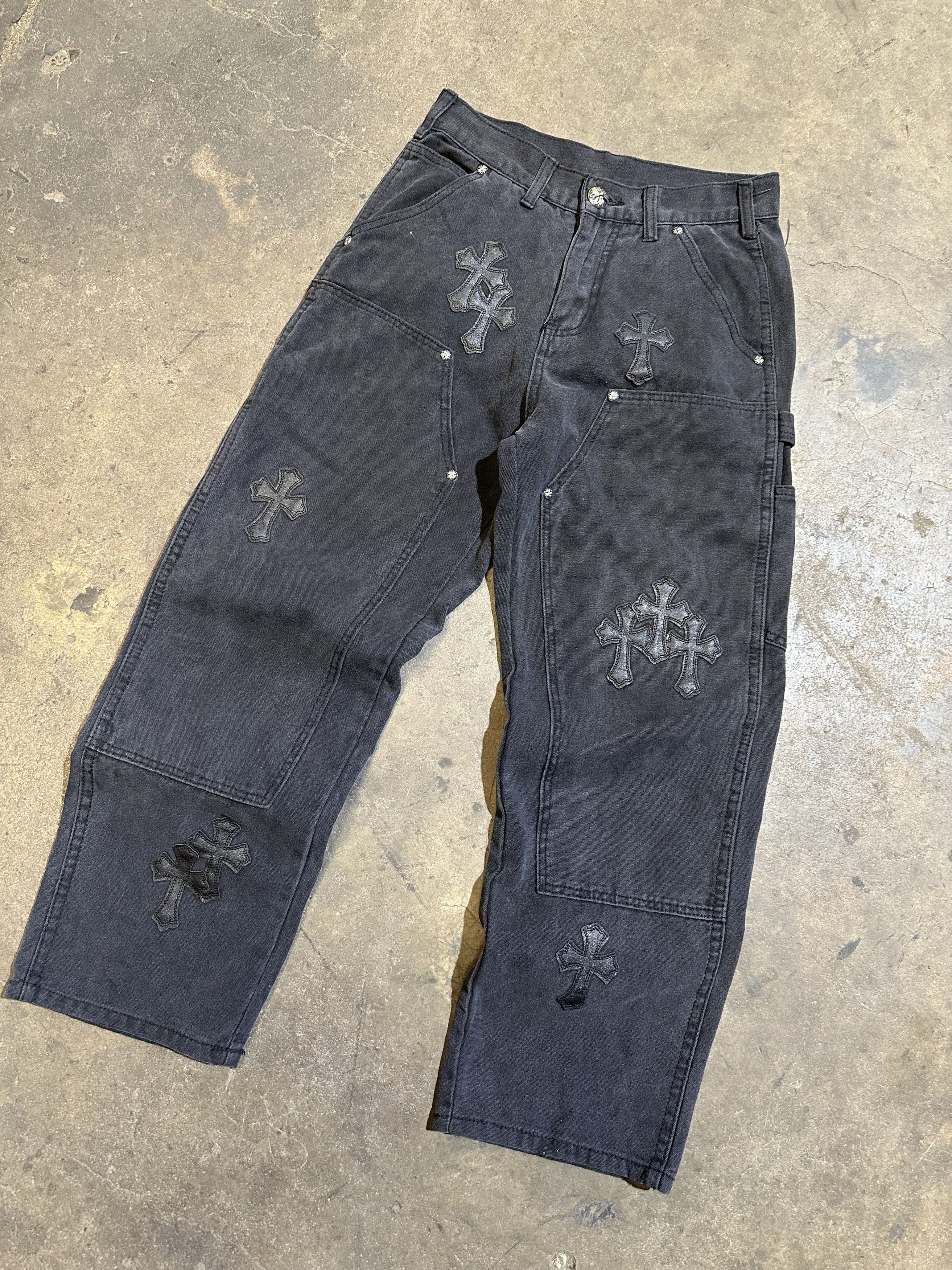 Other Carhartt style Black Double knee Jeans Custom Size US 28 / EU 44 - 2 Thumbnail