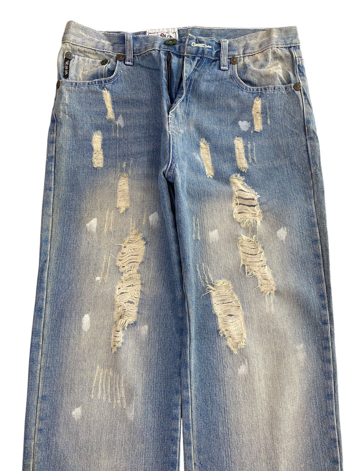 Other America & First Brand Ripped Faded Wash Style Baggy Jeans Size US 30 / EU 46 - 2 Thumbnail