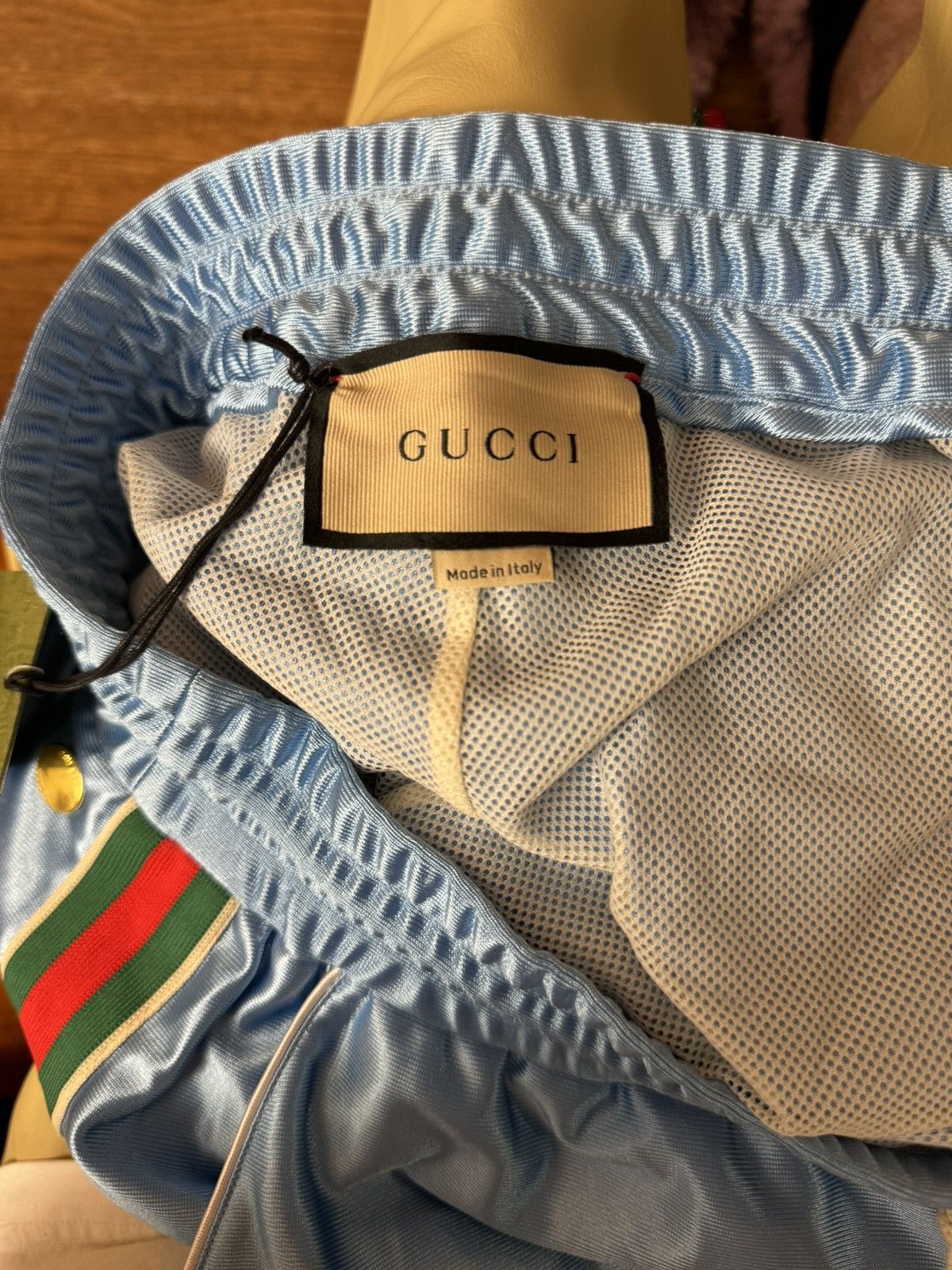 Gucci Gucci Tapered Webbing-Trimmed Satin-Jersey Track Pants Size US 34 / EU 50 - 11 Thumbnail
