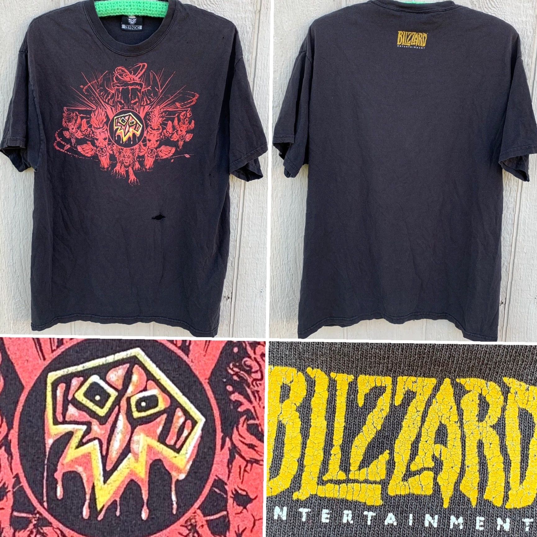 Vintage VINTAGE Jinx Blizzard Entertainment Inc T-Shirt Unisex Adults Short Sleeve Crew Neck Black Cotton 42-44 Graphic Print Size L Mens Women Girls Boys Size US L / EU 52-54 / 3 - 2 Thumbnail